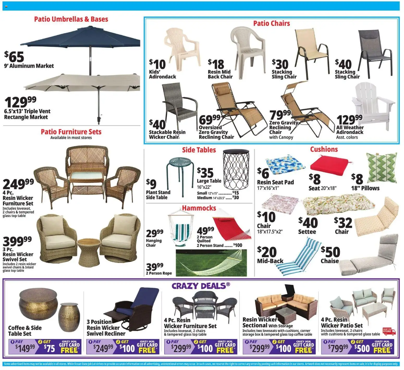 Ocean State Job Lot Weekly Ad - valid from 07/30/2026 | Page: 7 | Products: Box, Reclining chair, Sectional, Storage box