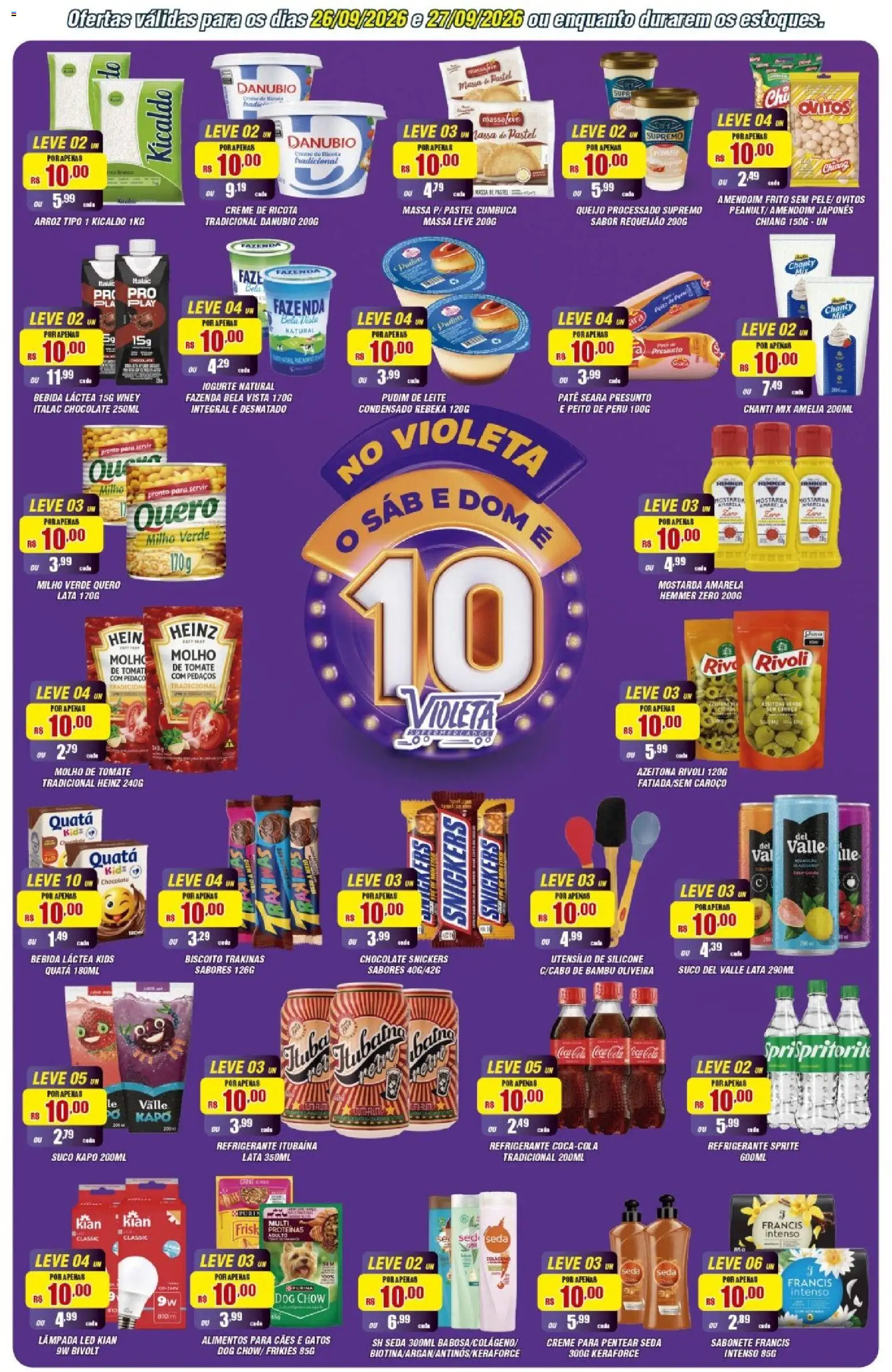 Violeta Supermercados Folheto - válido de 26/09/2026 | Página: 3 | Produtos: Queijo, Alimentos, Creme para pentear, Milho