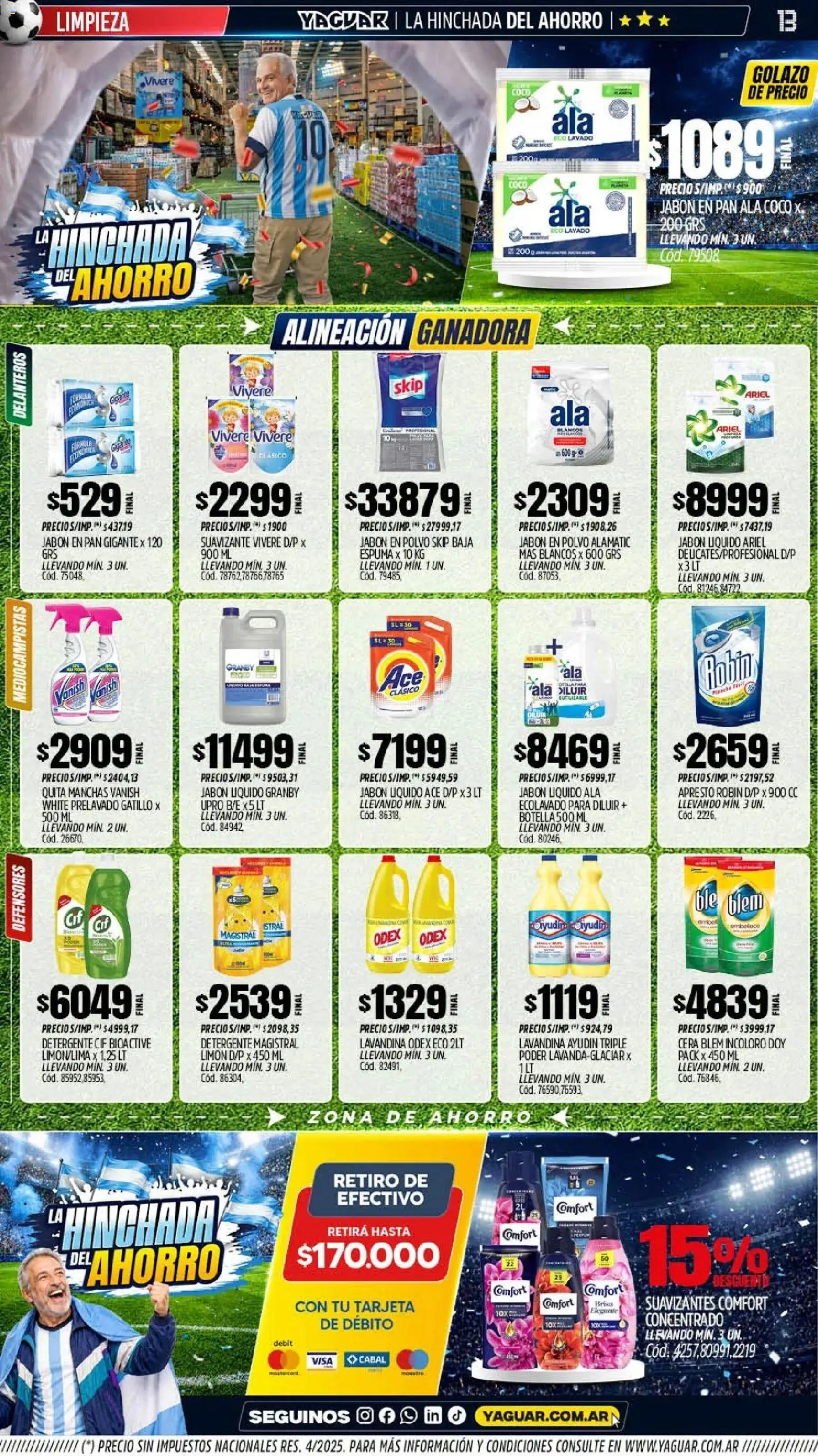 Yaguar - Oferta Semanal Chaco │ válido desde el 15.06.2026 | Página: 12 | Productos: Polvo, Jabón en polvo, Detergente, Pan