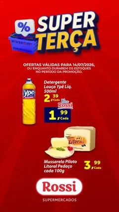 Rossi Supermercados ofertas do Dia - Pré-Visualização do folheto da loja Rossi Supermercados, válido de 14/07/2026