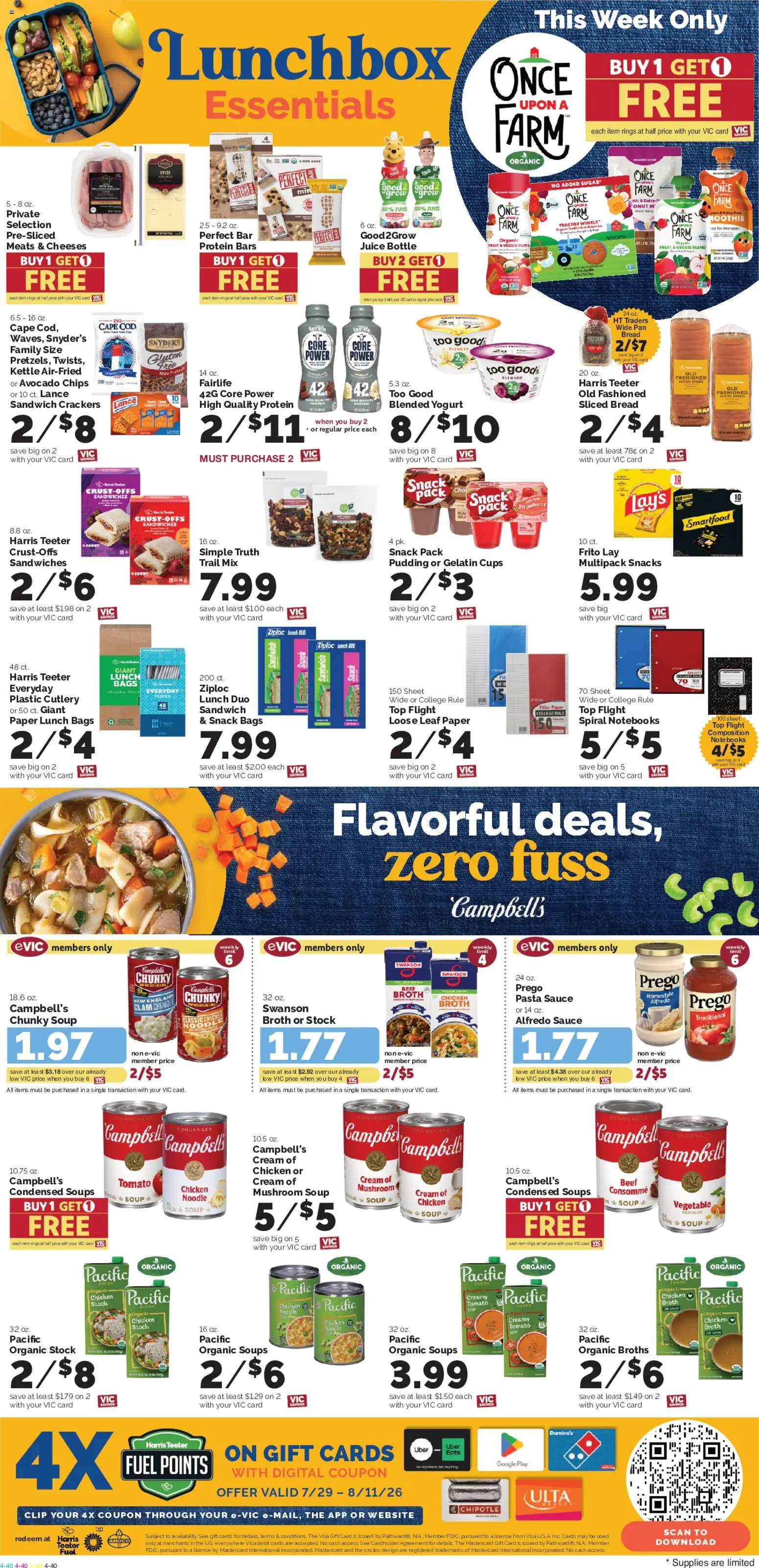 Harris Teeter Weekly Ad - valid from 08/05/2026 | Page: 5 | Products: Yogurt, Pasta, Cream, Sugar