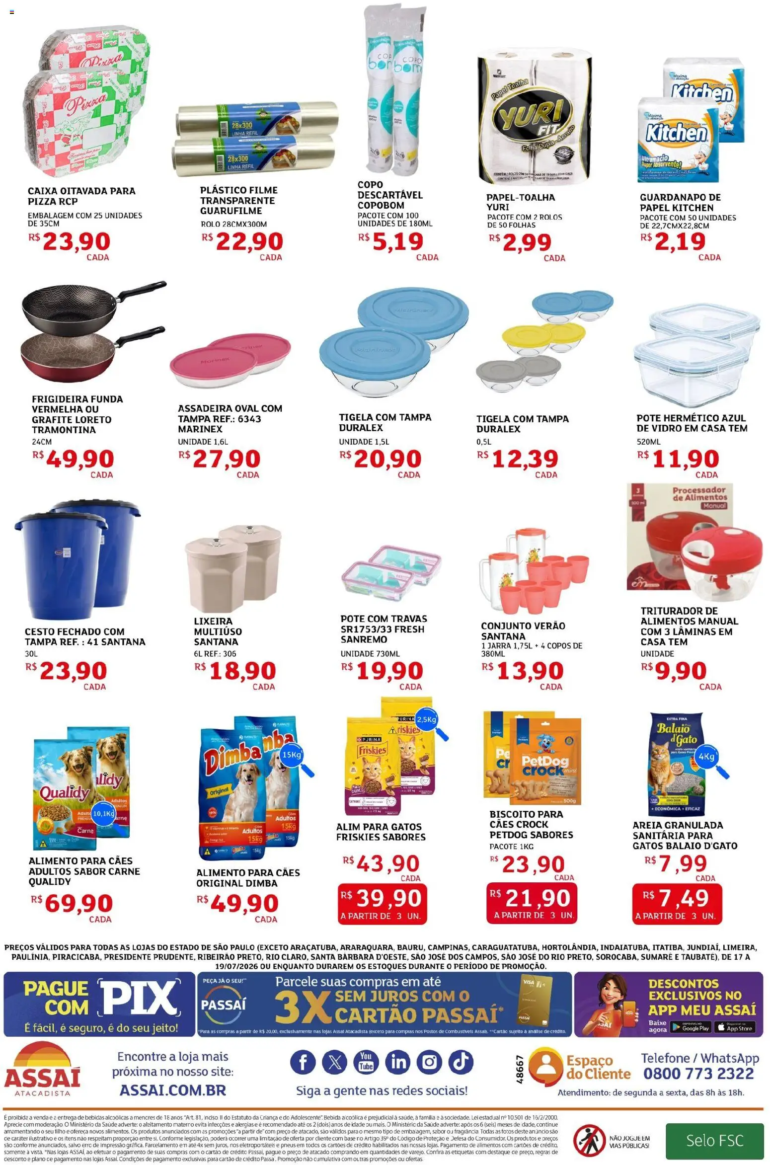 Assaí Atacadista Folheto - válido de 17/07/2026 | Página: 4 | Produtos: Rolo, Processador, Caixa, Base