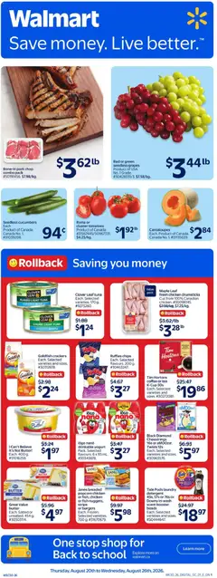 Preview of Walmart weekly flyer from shop Walmart valid from Aug 20, 2026