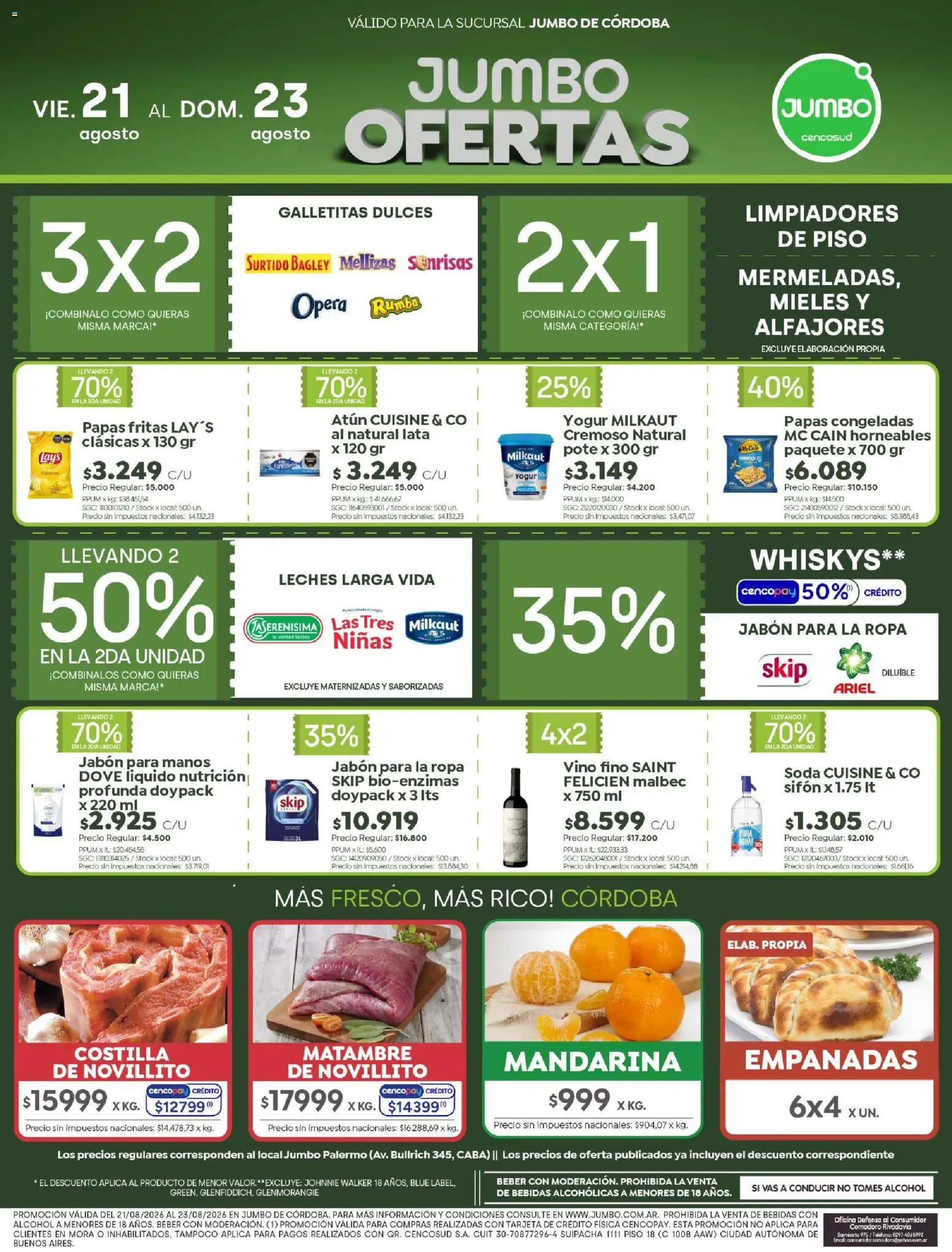 Jumbo - Ofertas | Córdoba │ válido desde el 20/08/2026 | Página: 1 | Productos: Jabón, Papas, Ropa, Papas fritas
