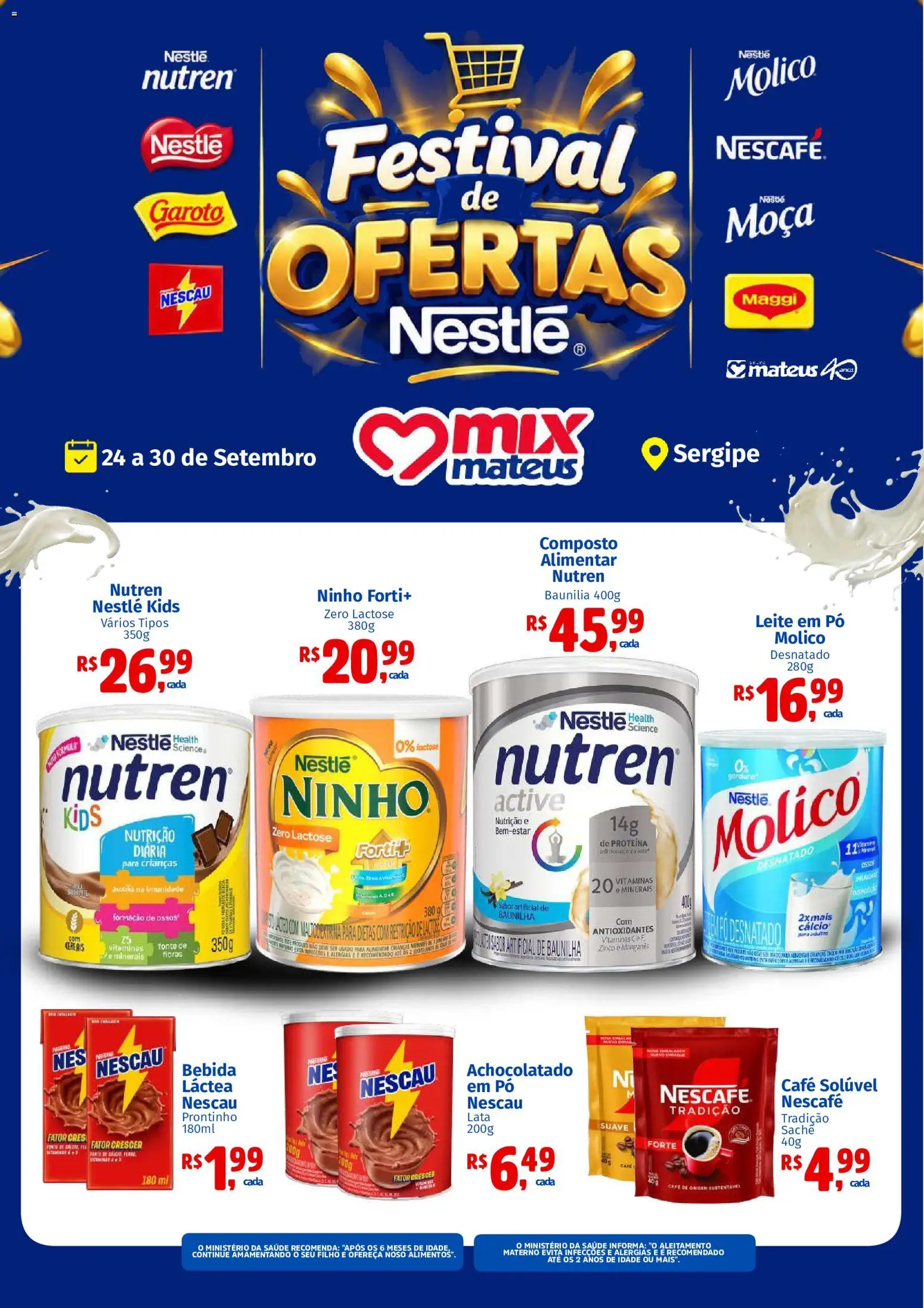 Mateus Folheto - válido de 24/09/2026 | Página: 1 | Produtos: Pó, Baunilha, Alimentos, Cálcio