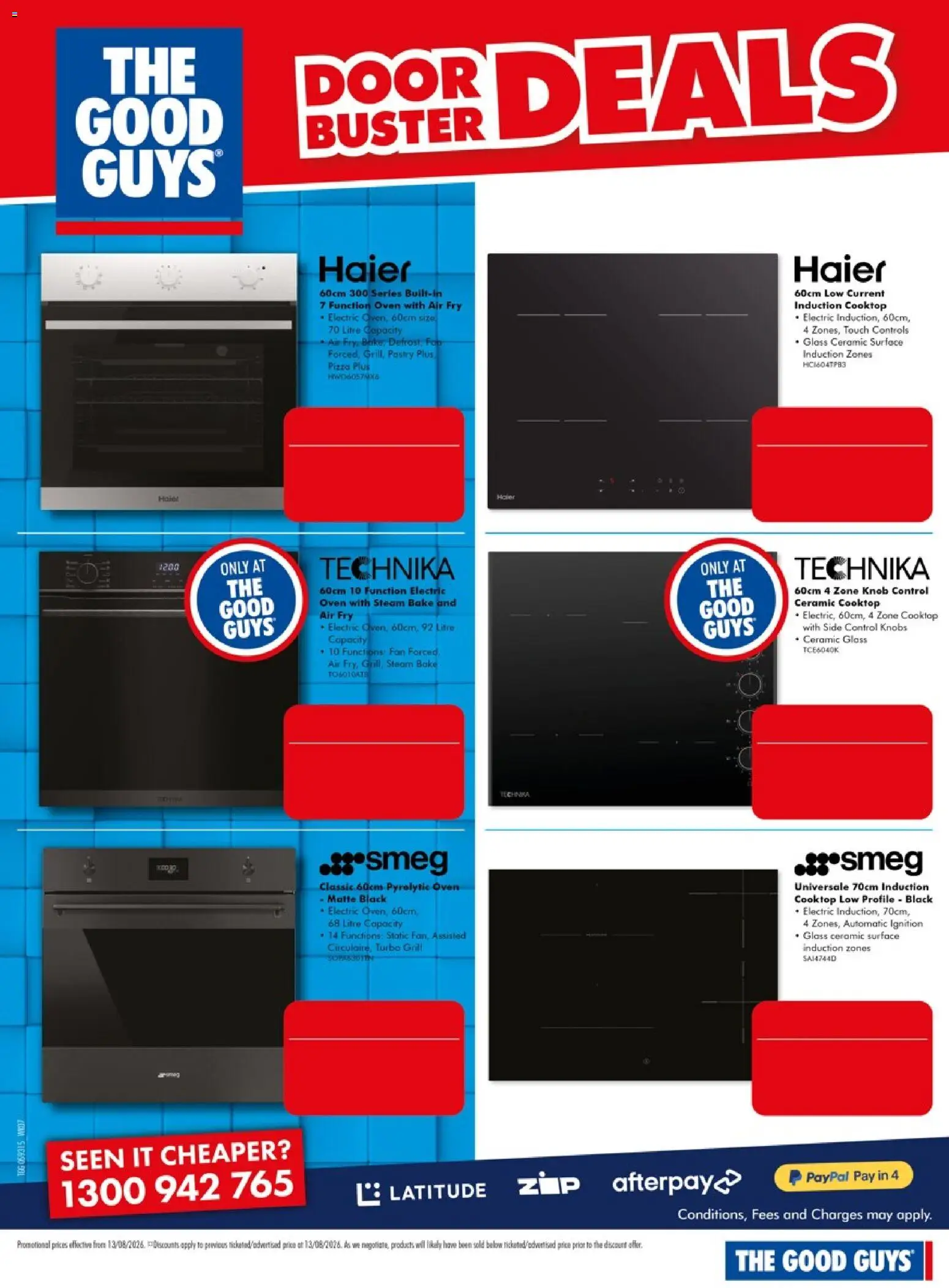 The Good Guys catalogue - valid from 13/08/2026 | Page: 6 | Products: Pizza, Pastry, Oven, Cooktop