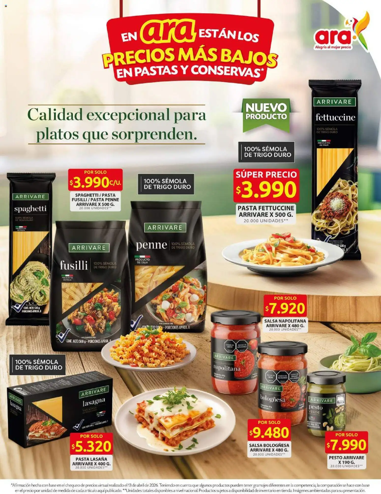 Ara revista - valida desde el 02.04.2026 | Página: 4 | Productos: Pasta, Mermelada