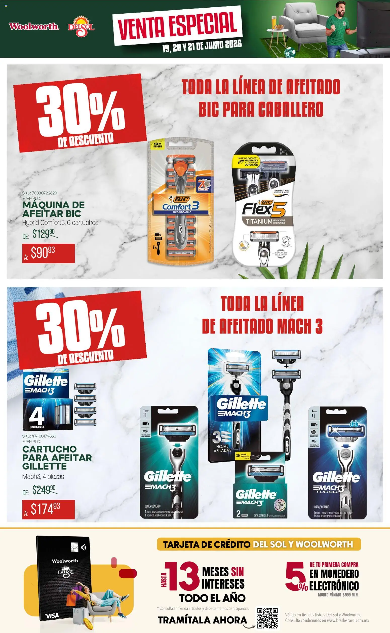 Nuevas ofertas de Del Sol y Woolworth válidas en toda la República Mexicana desde el 19.06.2026. ¡Encuentra las mejores ofertas en Del Sol y Woolworth catálogo! | Página: 20