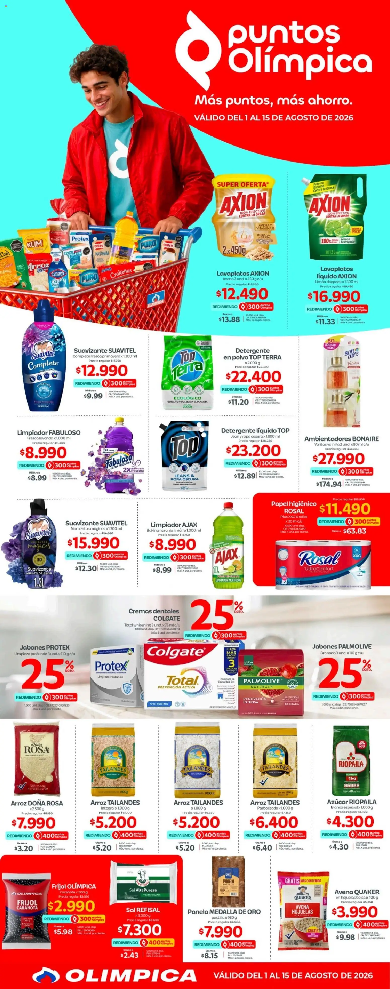 Olímpica revista - valida desde el 01/08/2026 | Página: 1 | Productos: Azucar, Bolsa, Sal, Limón