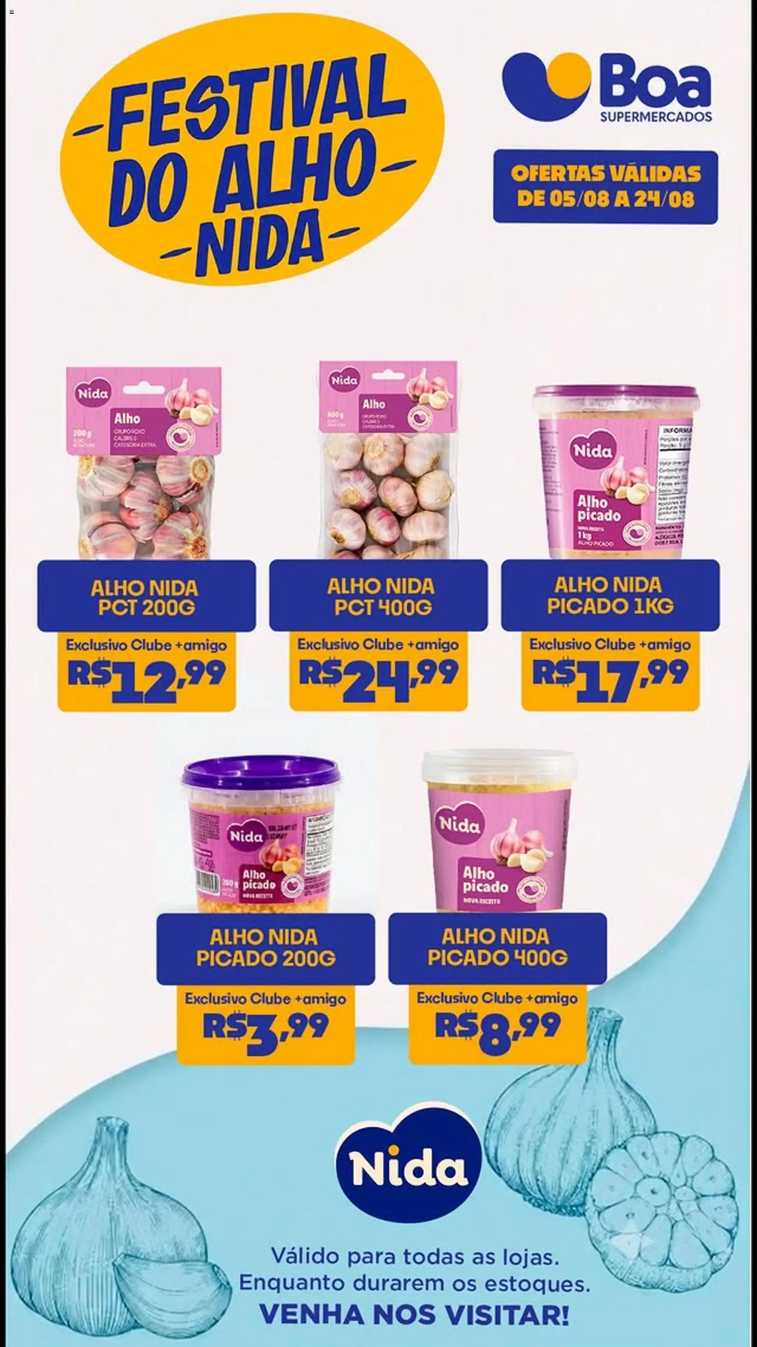 Boa Supermercados Folheto - válido de 05/08/2026 | Página: 1 | Produtos: Alho