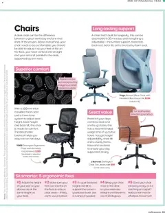 Preview of Officeworks magazine - valid from 08.05.2026 | Page: 23 | Products: Chair, Cushion, Desk, Ergonomic