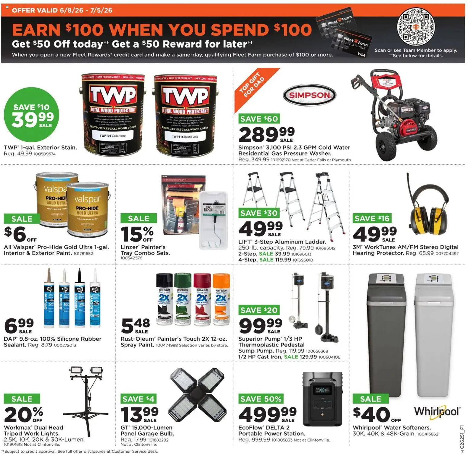 Mills Fleet Farm Weekly Ad - valid from 15.06.2026 | Page: 8 | Products: Water, Stereo