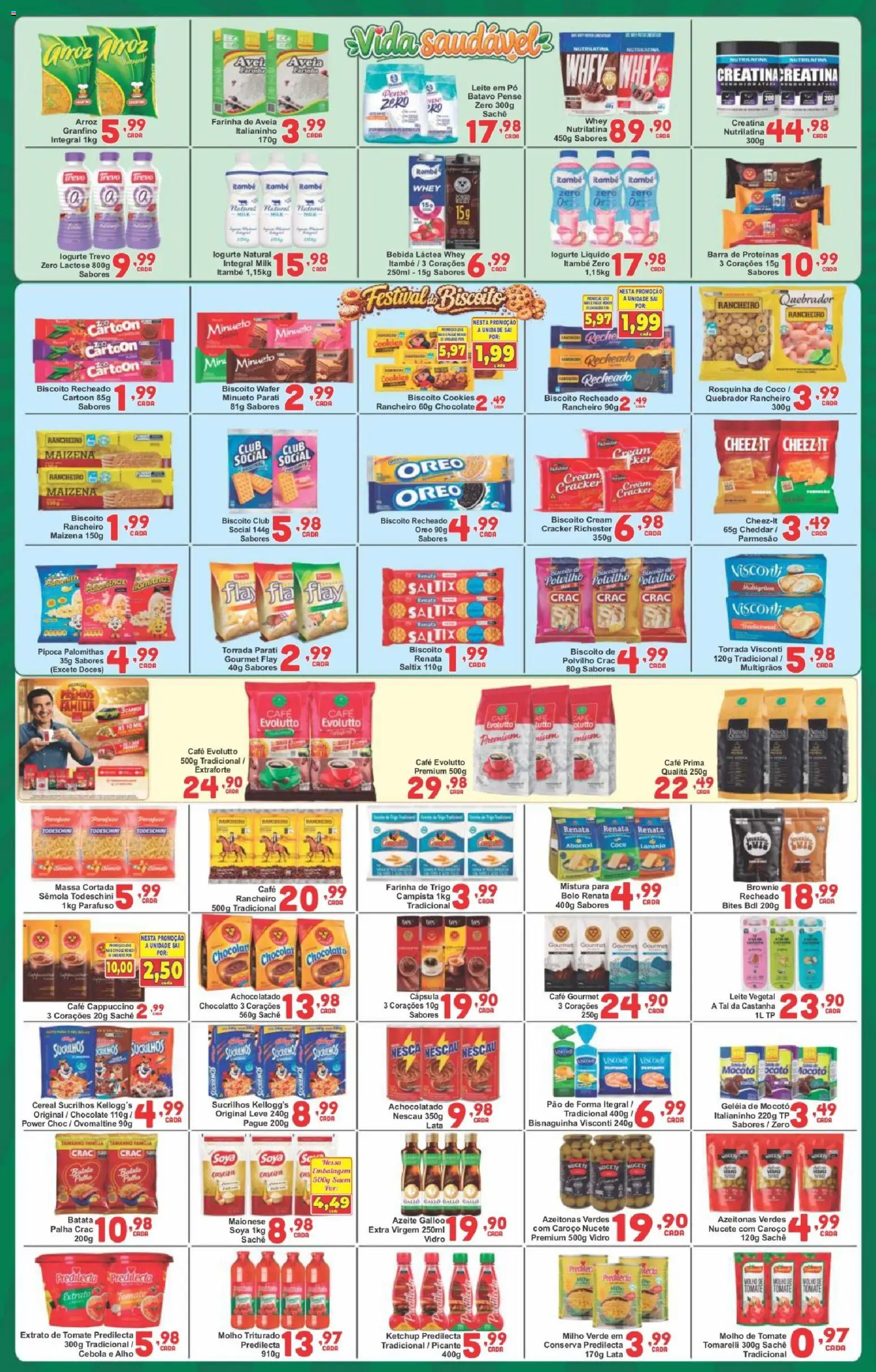 Rede Super Compras Folheto - válido de 29/08/2026 | Página: 2 | Produtos: Farinha de aveia, Cappuccino, Chocolate, Milho