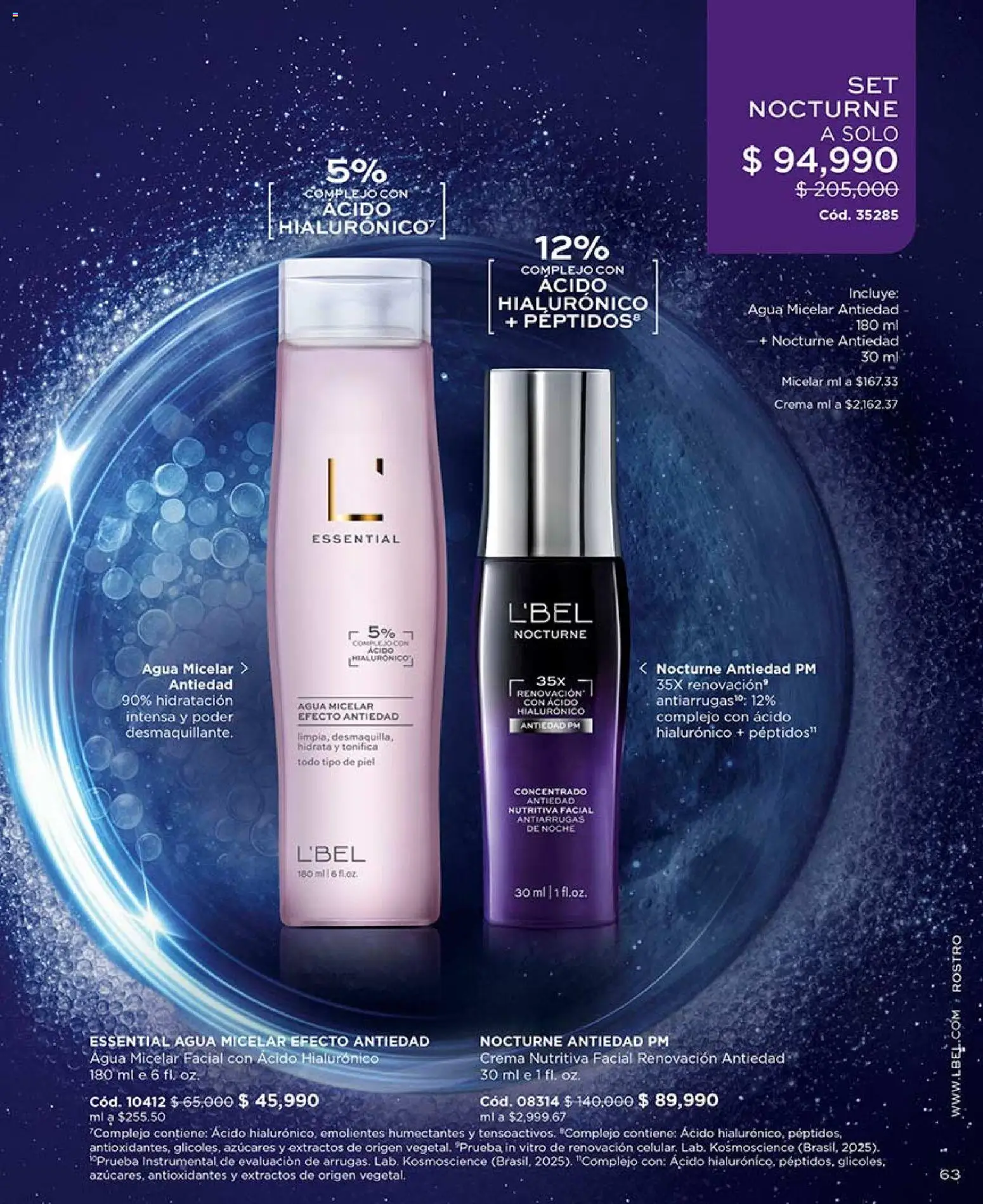 L'Bel revista - valida desde el 17.07.2026 | Página: 63 | Productos: Agua, Agua micelar, Crema