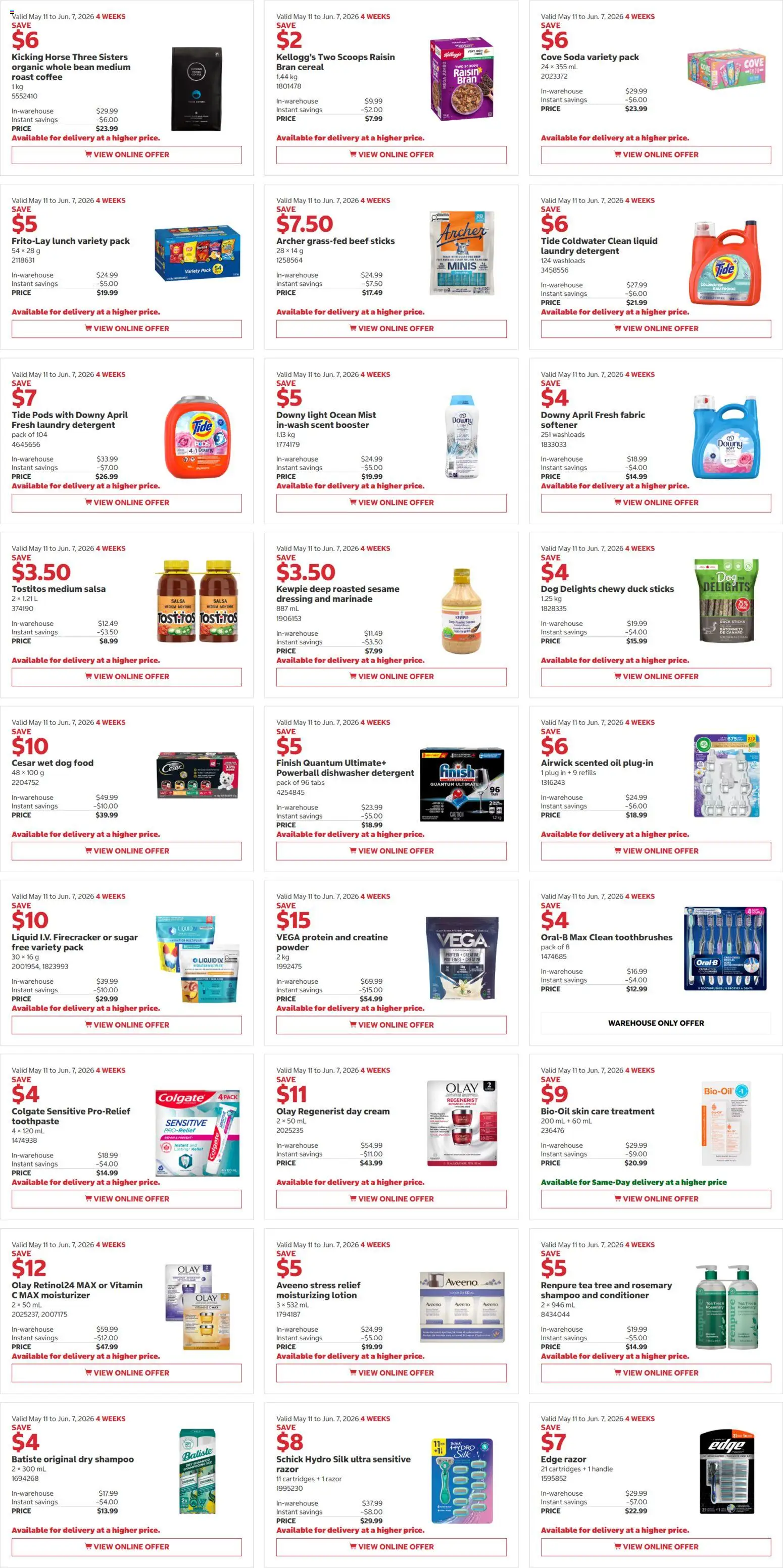 Costco flyer valid from 11.05.2026 | Page: 3 | Products: Beef, Cream, Detergent, Coffee
