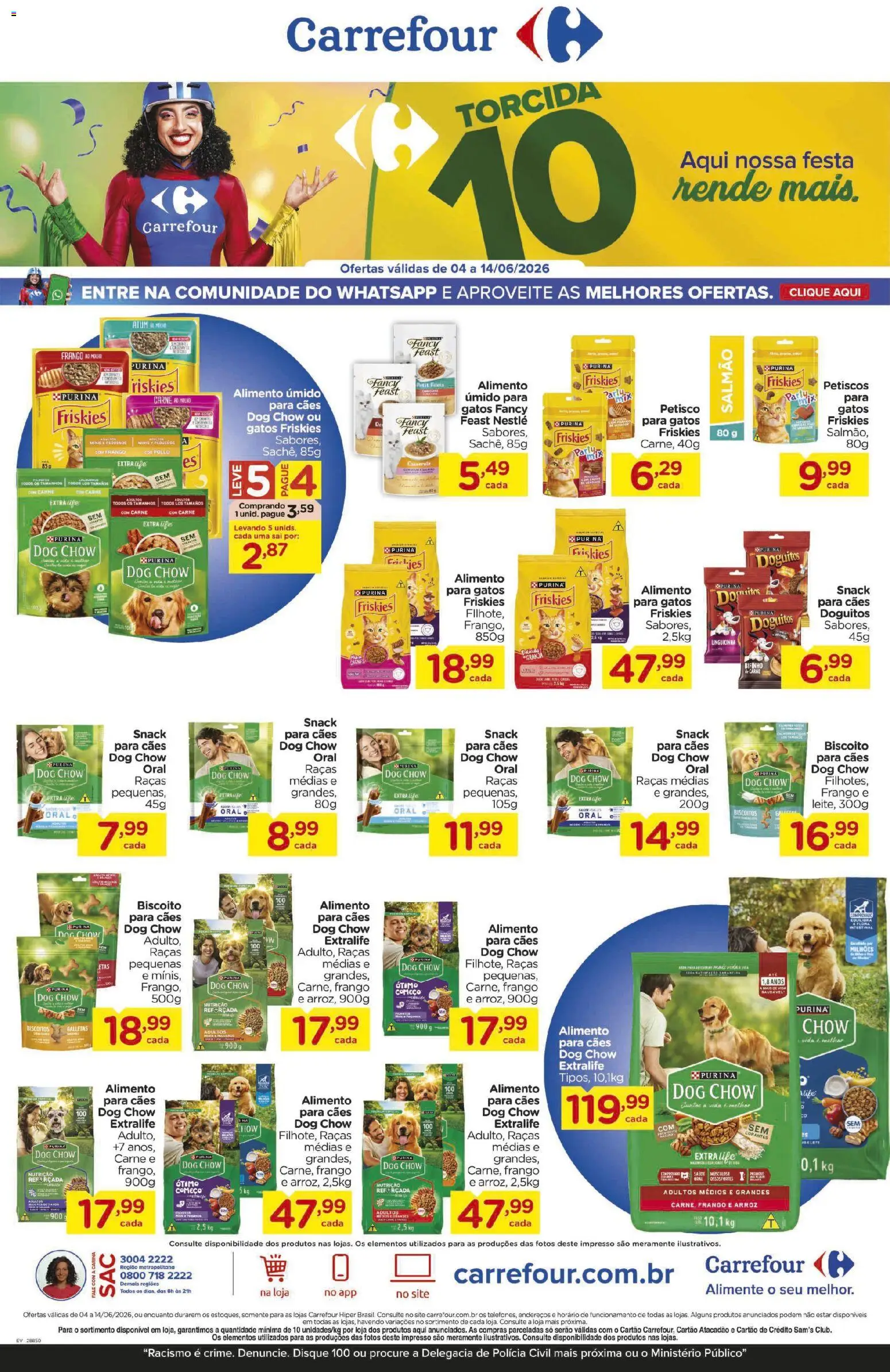 Carrefour Folheto - válido de 04.06.2026 | Página: 1 | Produtos: Salmão, Biscoito, Arroz, Frango
