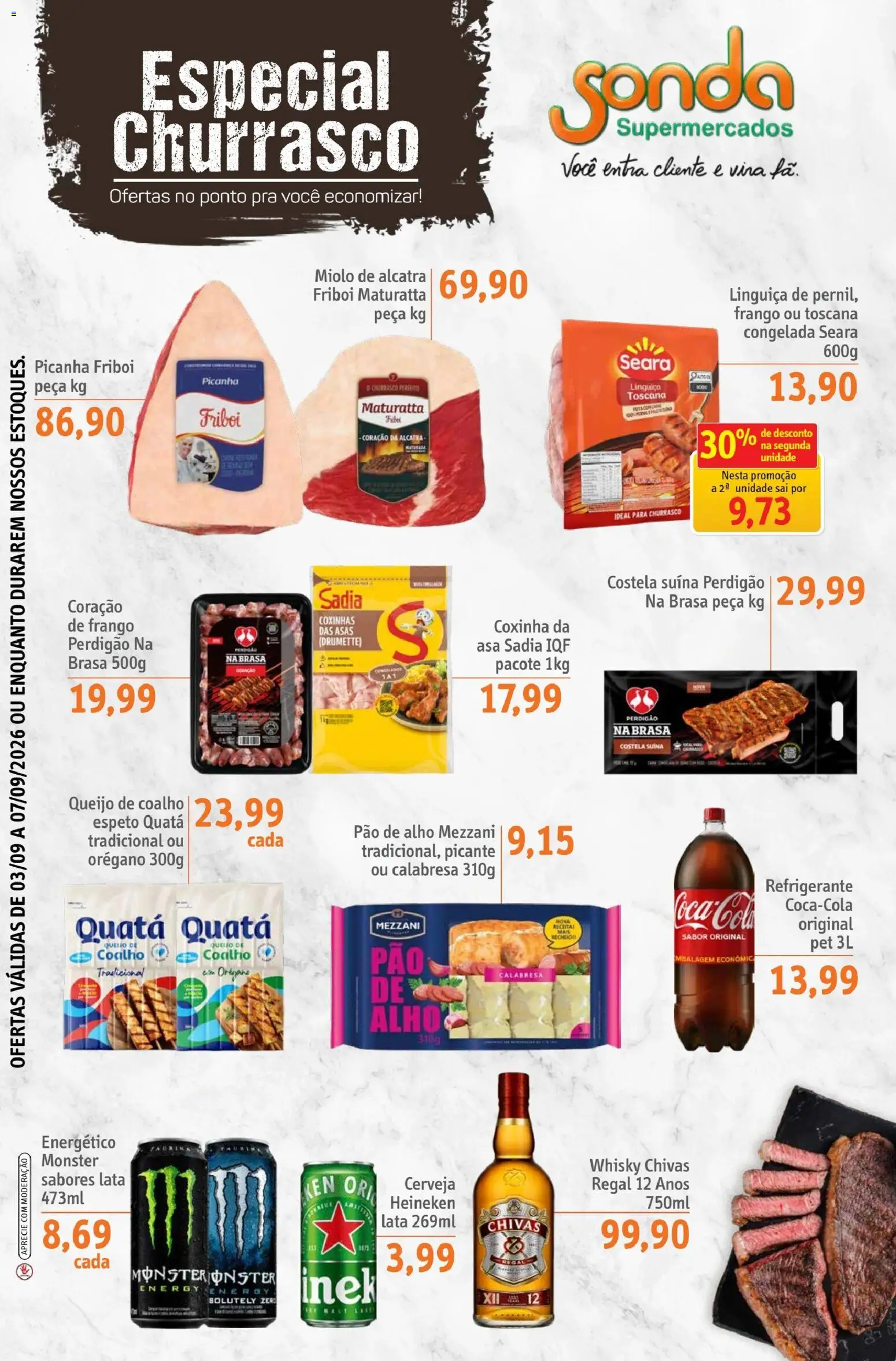 Sonda Folheto - válido de 03/09/2026 | Página: 1 | Produtos: Energético, Whisky, Heineken, Refrigerante