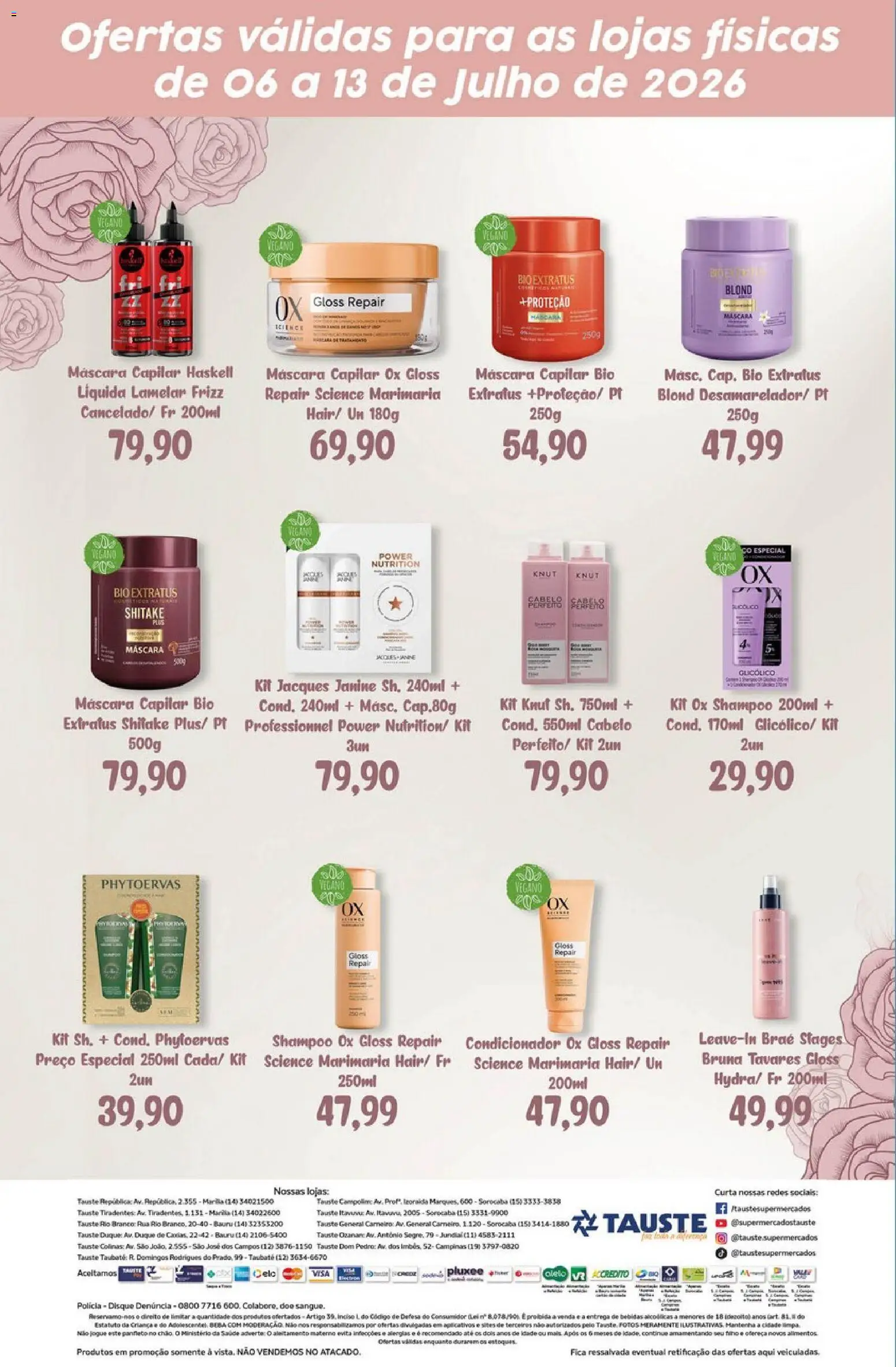 Tauste Folheto - válido de 06/07/2026 | Página: 2 | Produtos: Shampoo, Condicionador