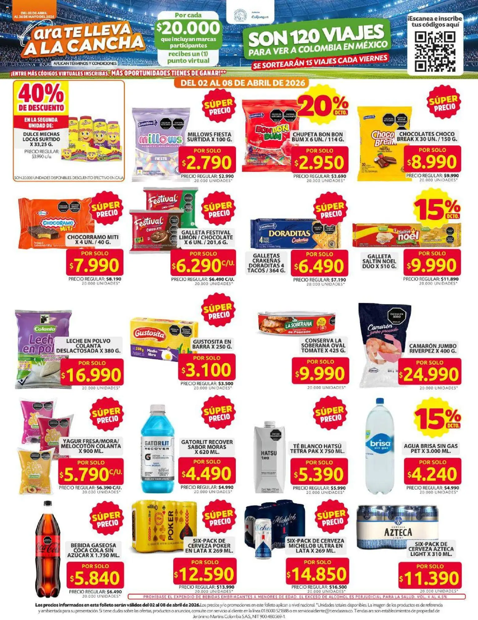 Ara revista - valida desde el 01.04.2026 | Página: 4 | Productos: Pescado, Agua, Gaseosa, Azucar