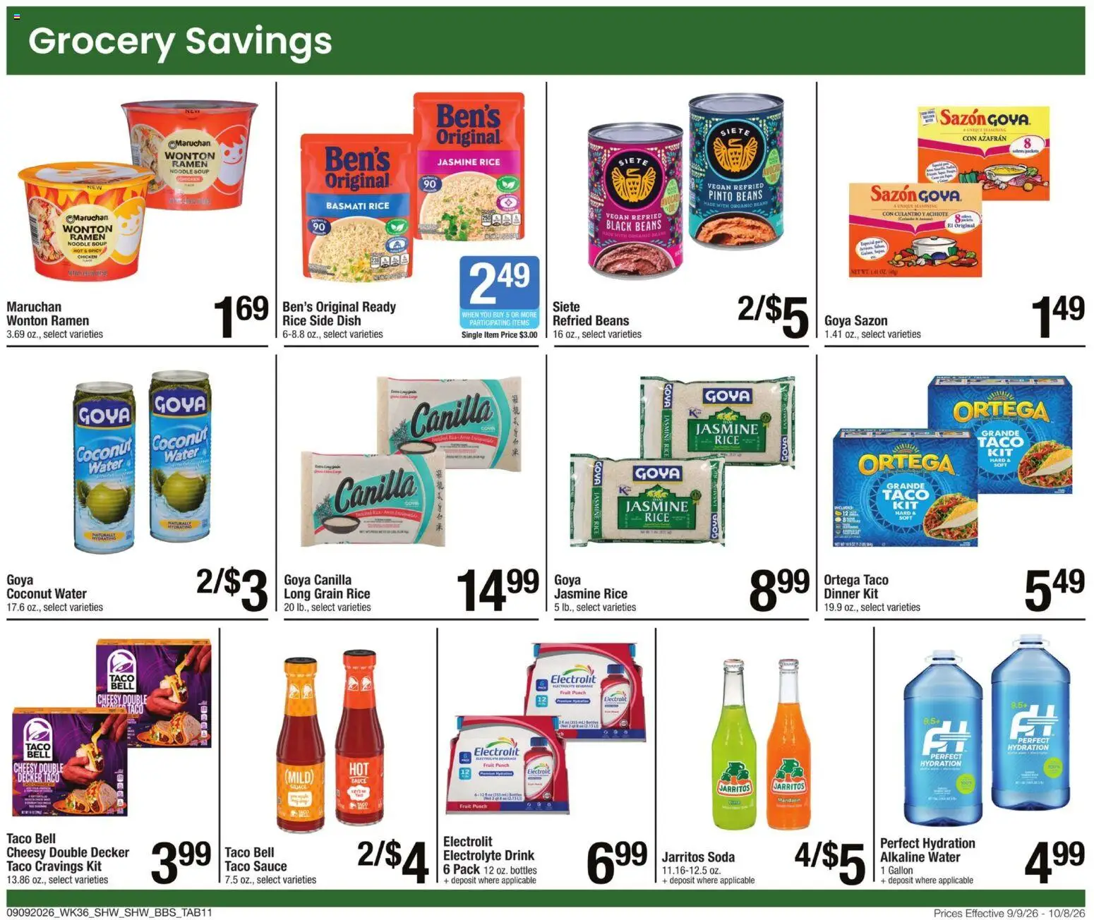 Shaw's Big Book of Savings - valid from 09/09/2026 | Page: 25 | Products: Fruit, Sauce, Coconut, Beans