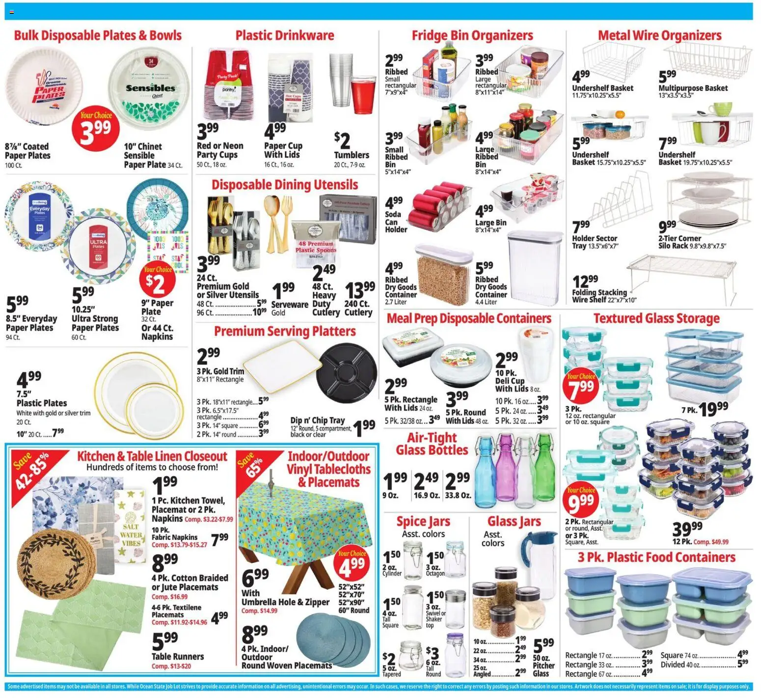 Ocean State Job Lot Weekly Ad - valid from 07/30/2026 | Page: 13 | Products: Basket, Wire, Water, Umbrella