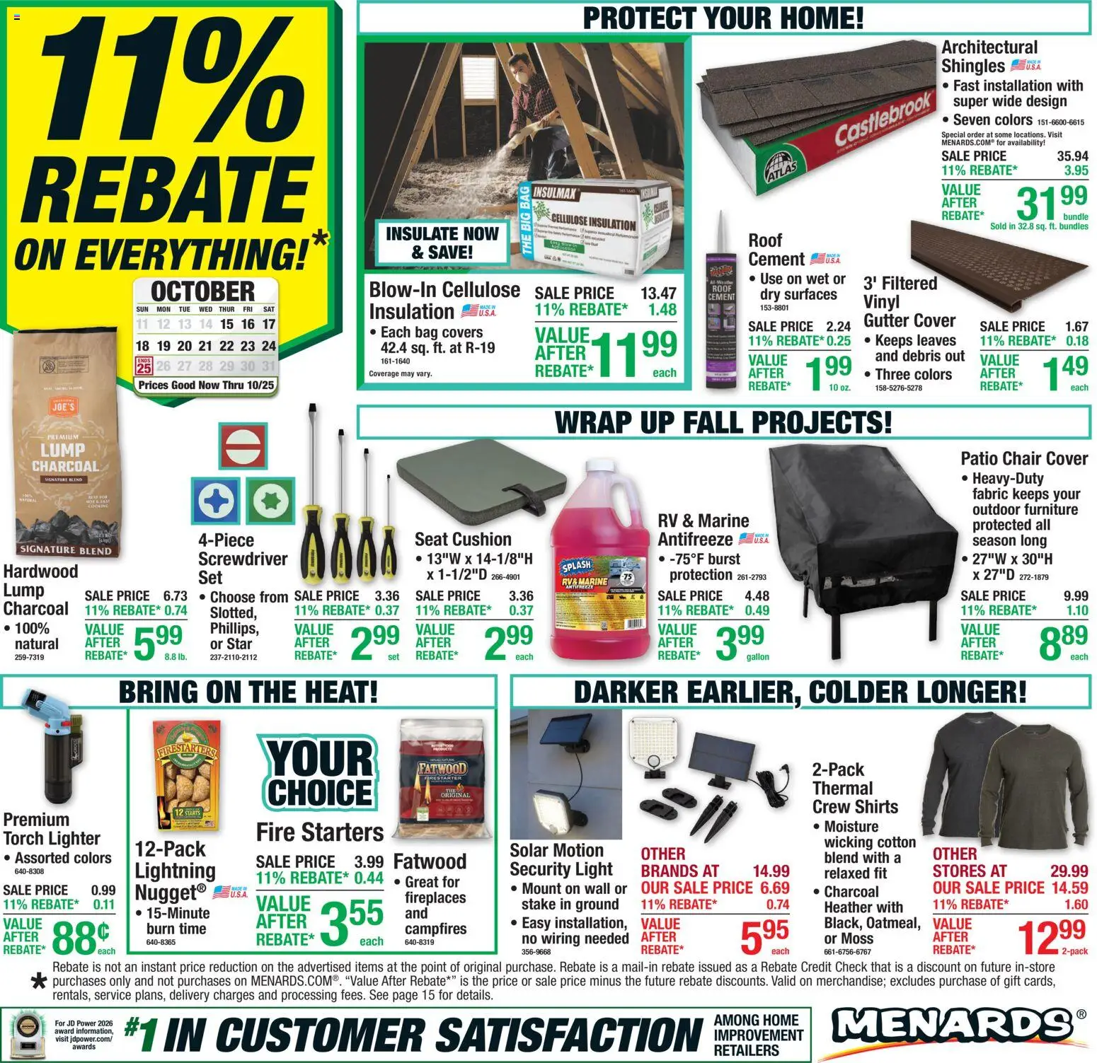 Menards Weekly Ad (10/15 - 10/25 2026)