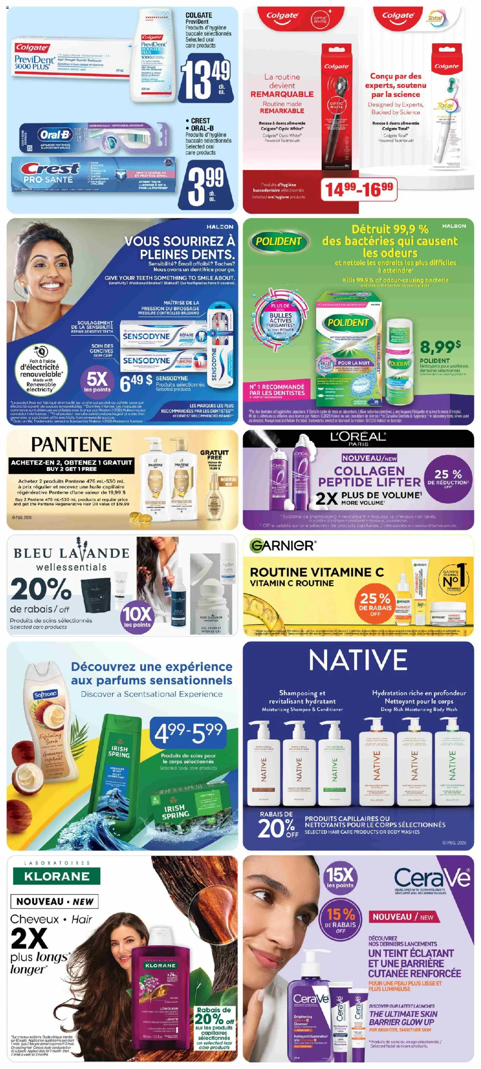 Jean Coutu flyer valid from Oct 1, 2026 | Page: 5 | Products: Cap, Conditioner, Hair oil, Oral hygiene