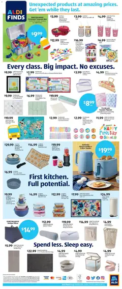 Preview of Aldi weekly ads valid from 07/08/2026 | Page: 2 | Products: Toaster, Fryer, Stickers, Comforter