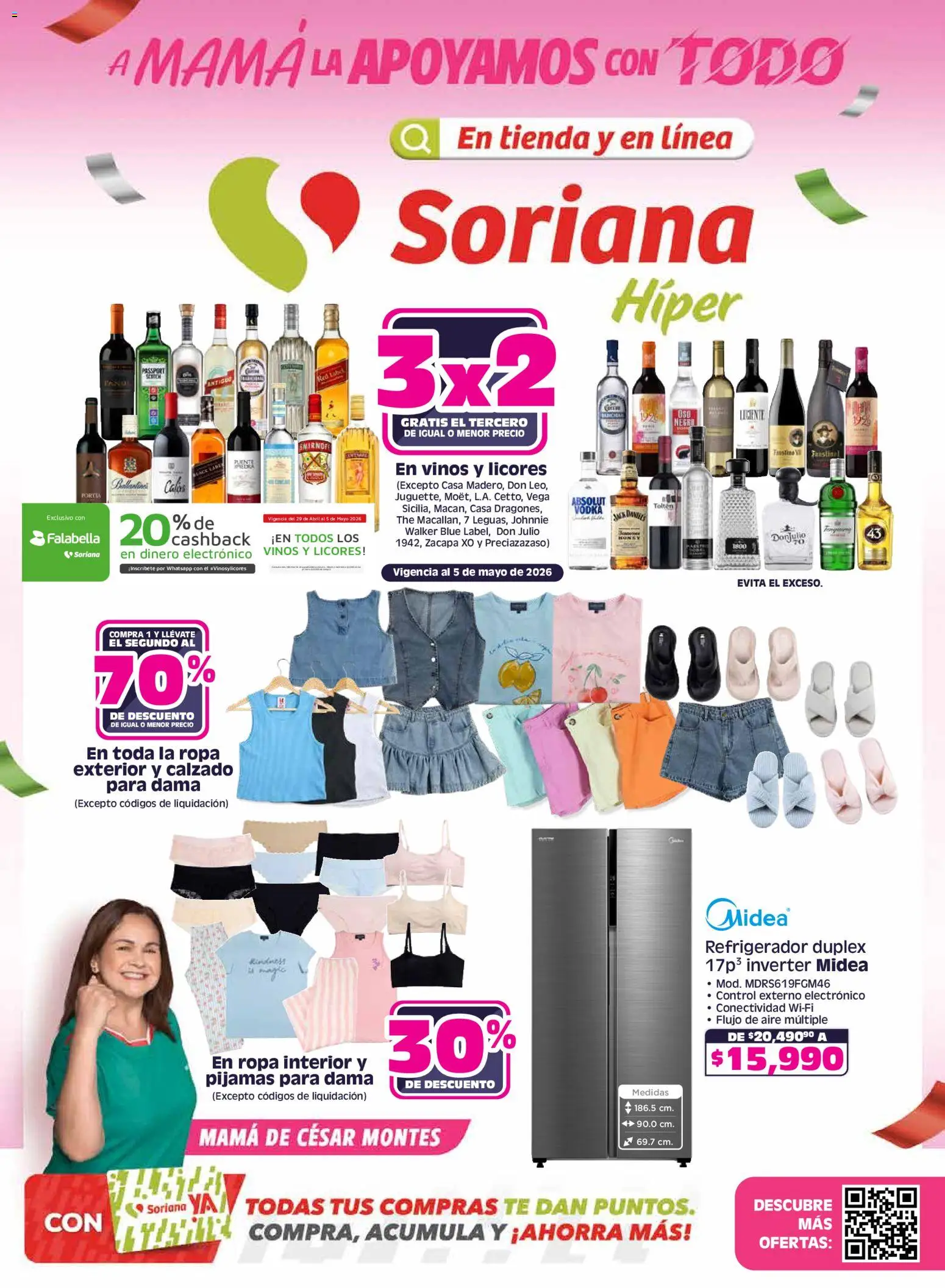 Nuevas ofertas de Soriana válidas en toda la República Mexicana desde el 30.04.2026. ¡Encuentra las mejores ofertas en Soriana Apoyamos con todo Híper Nacional! | Página: 1