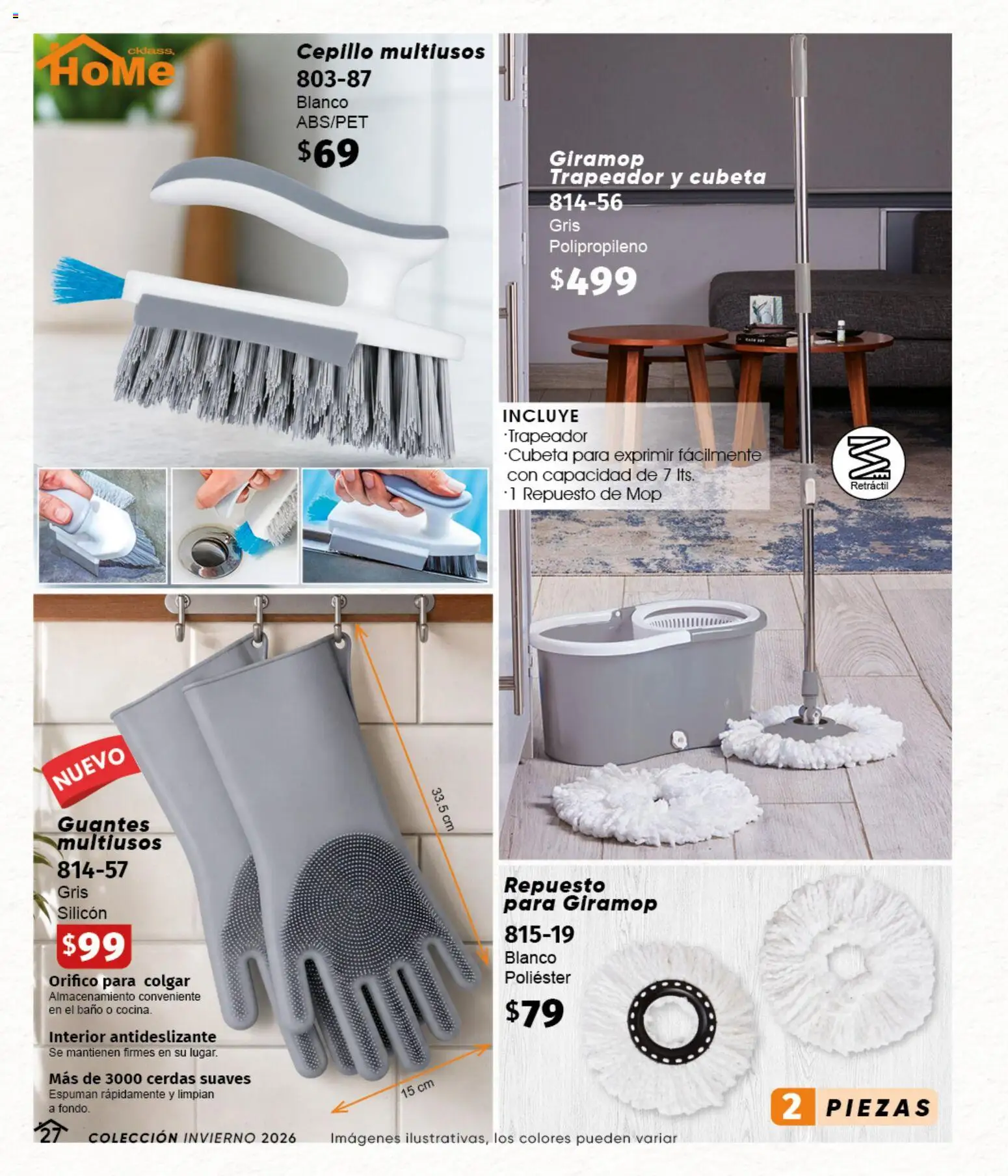 Nuevas ofertas de Cklass válidas en toda la República Mexicana desde el 11/09/2026. ¡Encuentra las mejores ofertas en Cklass catálogo We Invierno! | Página: 90 | Productos: Guantes, Cepillo, Trapeador, Baño