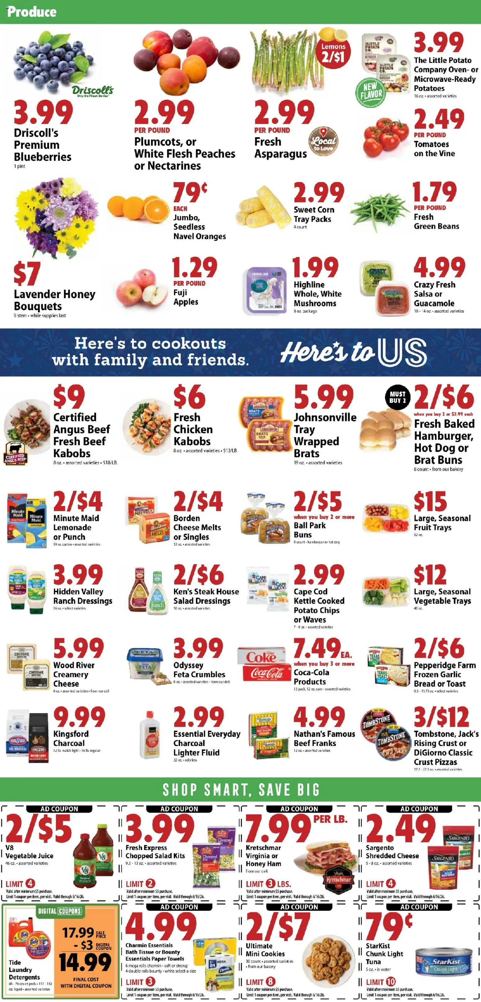 Festival Foods Weekly Ad - valid from 10.06.2026 | Page: 2 | Products: Peaches, Cookies, Potatoes, Oven