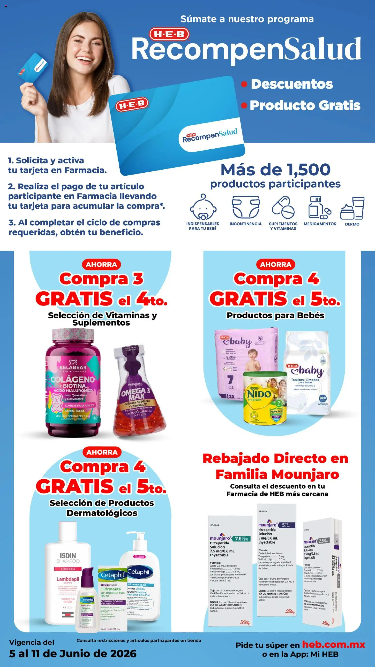 Nuevas ofertas de H-E-B válidas en toda la República Mexicana desde el 05.06.2026. ¡Encuentra las mejores ofertas en H-E-B folleto! | Página: 9 | Productos: Fresa, Toallitas húmedas, Vitaminas, Caja