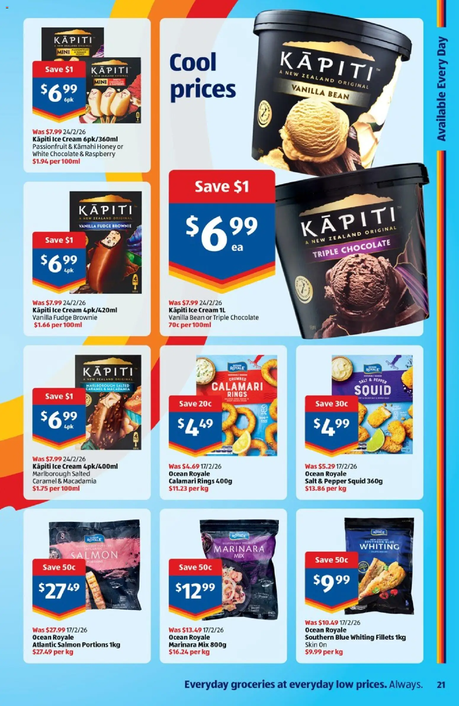 Aldi catalogue - valid from 08.04.2026 | Page: 21 | Products: Chocolate, Honey, Cream, Salmon