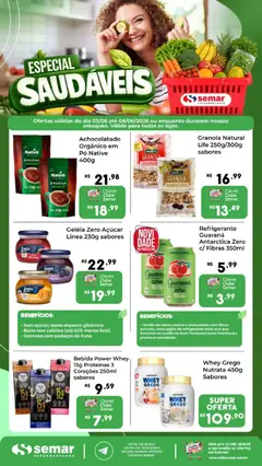 Semar Supermercado ofertas Especial Saudáveis - Pré-Visualização do folheto da loja Semar Supermercado, válido de 02.06.2026