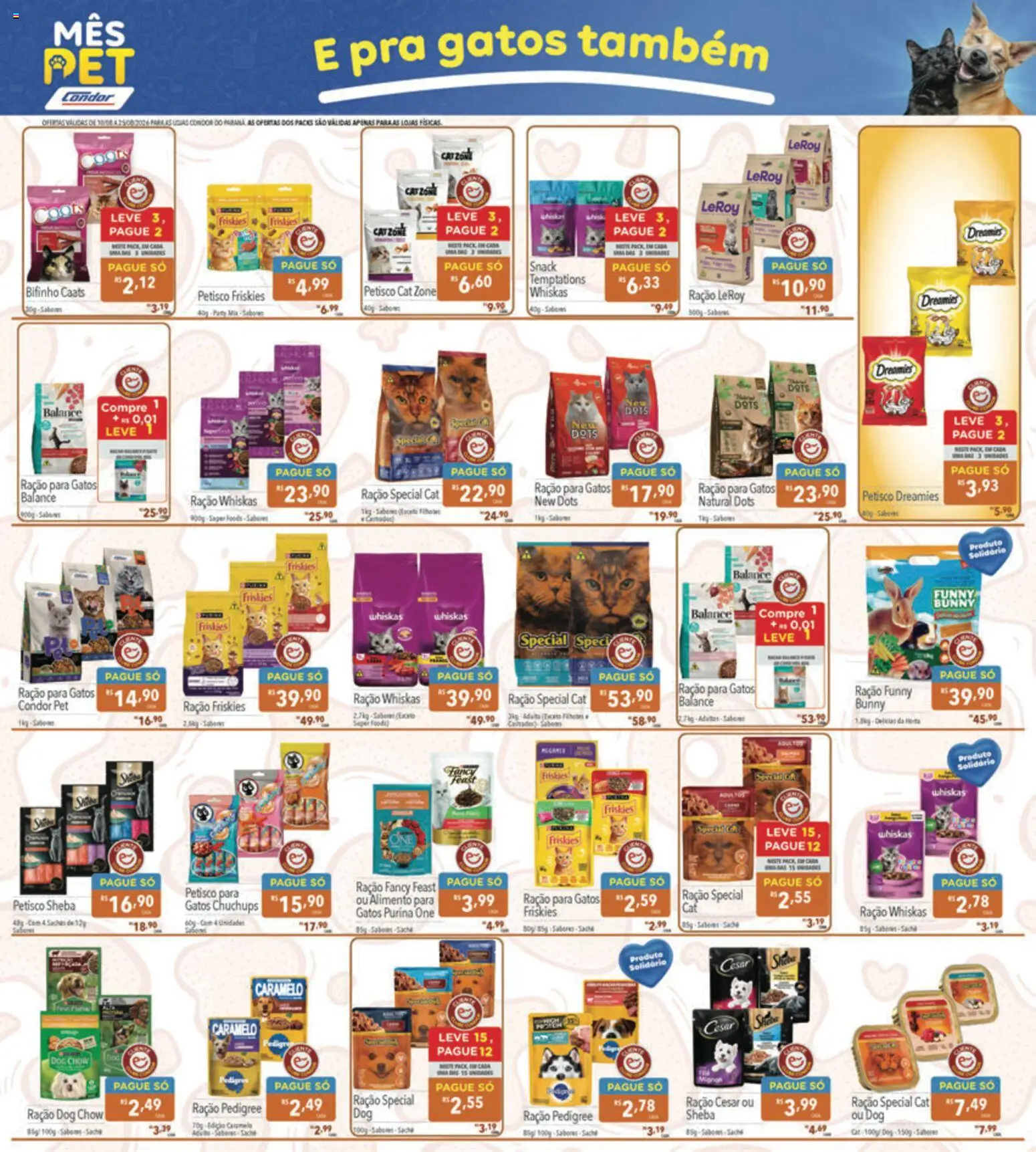 Supermercados Condor Folheto - válido de 10/08/2026 | Página: 31 | Produtos: Ração para gatos, Ração