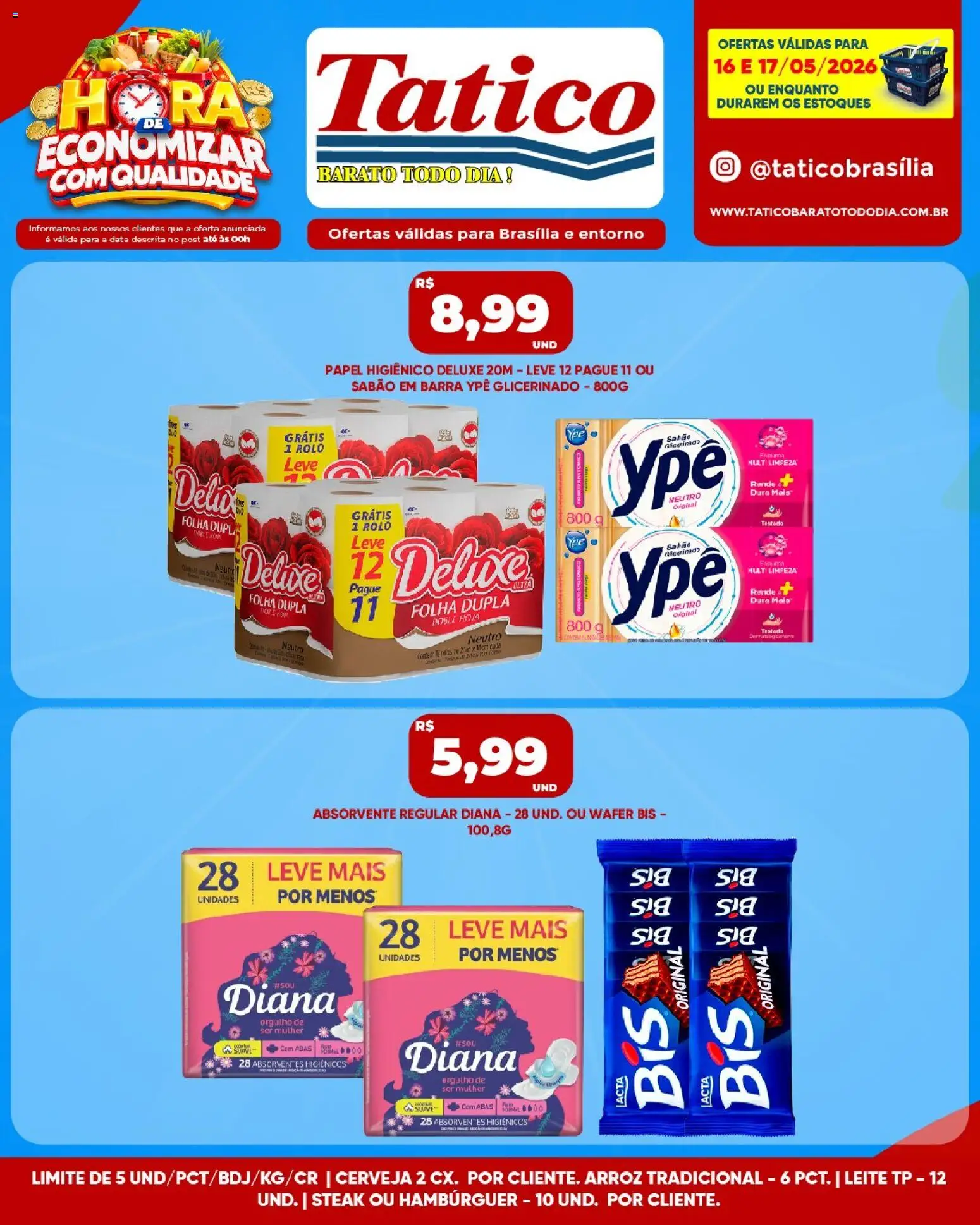 Tatico Folheto - válido de 16.05.2026 | Página: 8 | Produtos: Sabão, Leite, Cerveja, Arroz