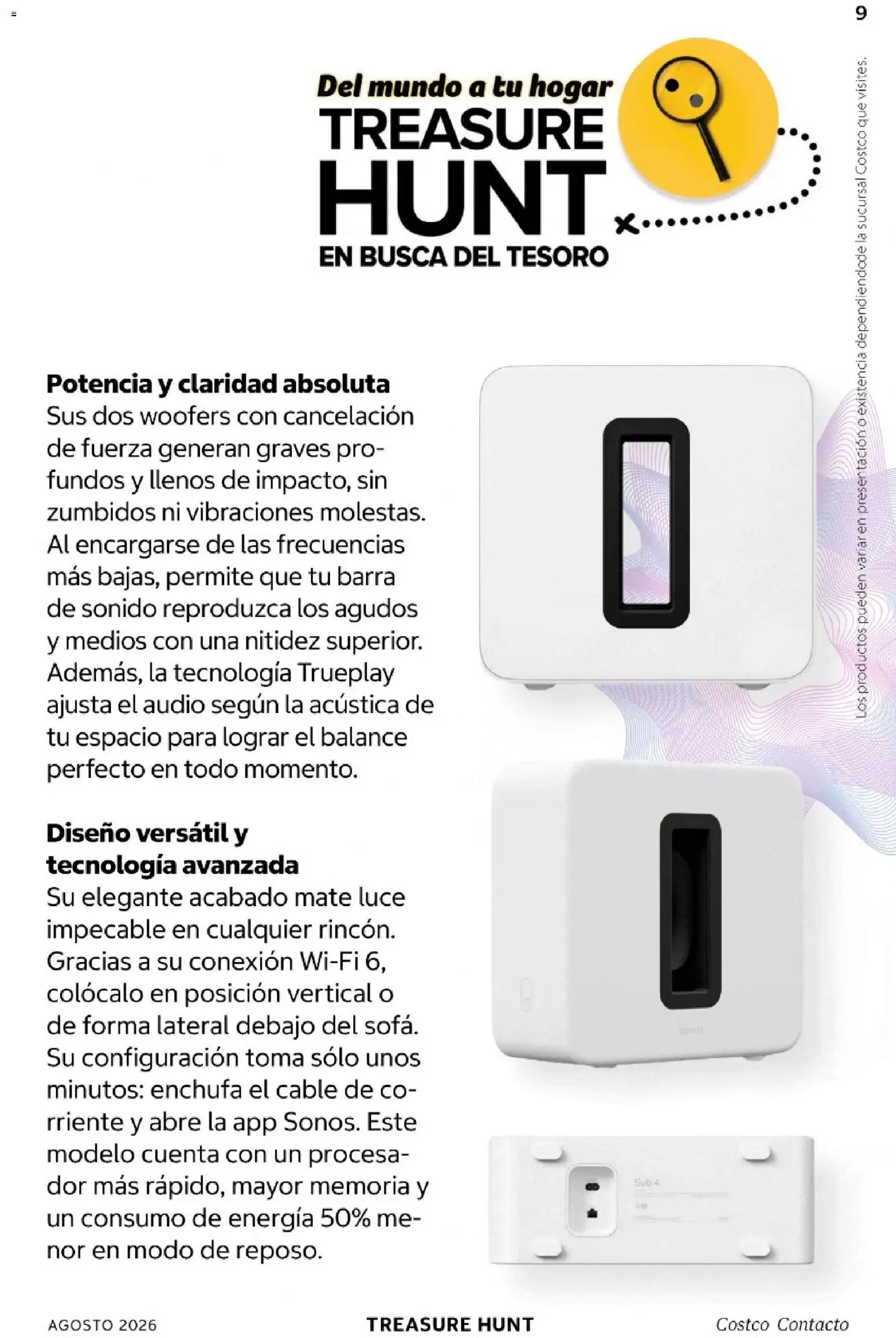 Nuevas ofertas de Costco válidas en toda la República Mexicana desde el 01/08/2026. ¡Encuentra las mejores ofertas en Costco catálogo Agosto! | Página: 9 | Productos: Barra de sonido, Audio, Cable, Barra