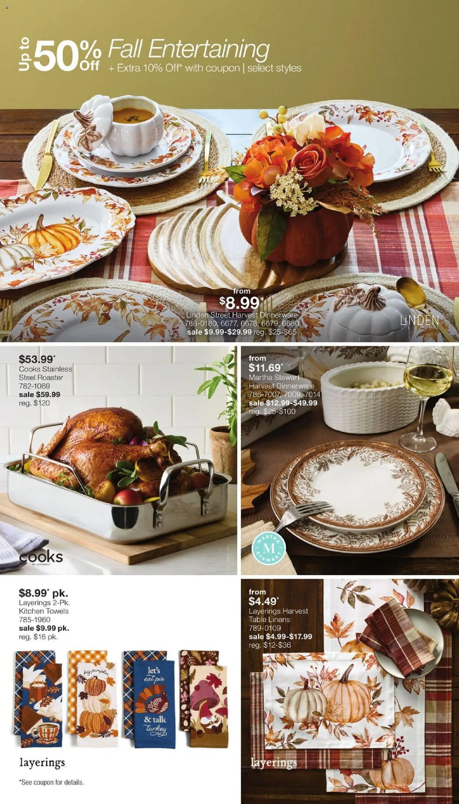 JCPenney Semi-Annual Home Sale - valid from 09/28/2026 | Page: 26 | Products: Table, Turkey, Kitchen towels