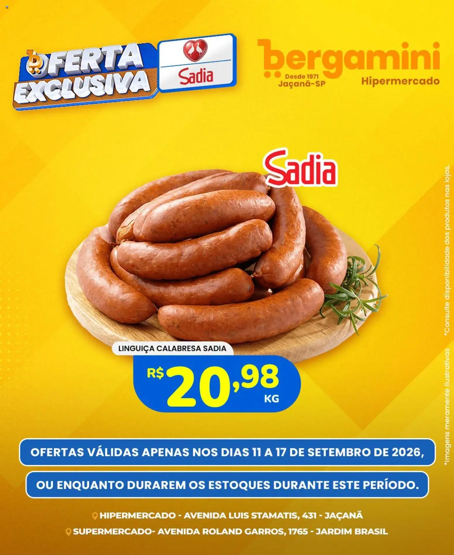 Supermercado Bergamini Folheto - válido de 11/09/2026 | Página: 6 | Produtos: Linguiça