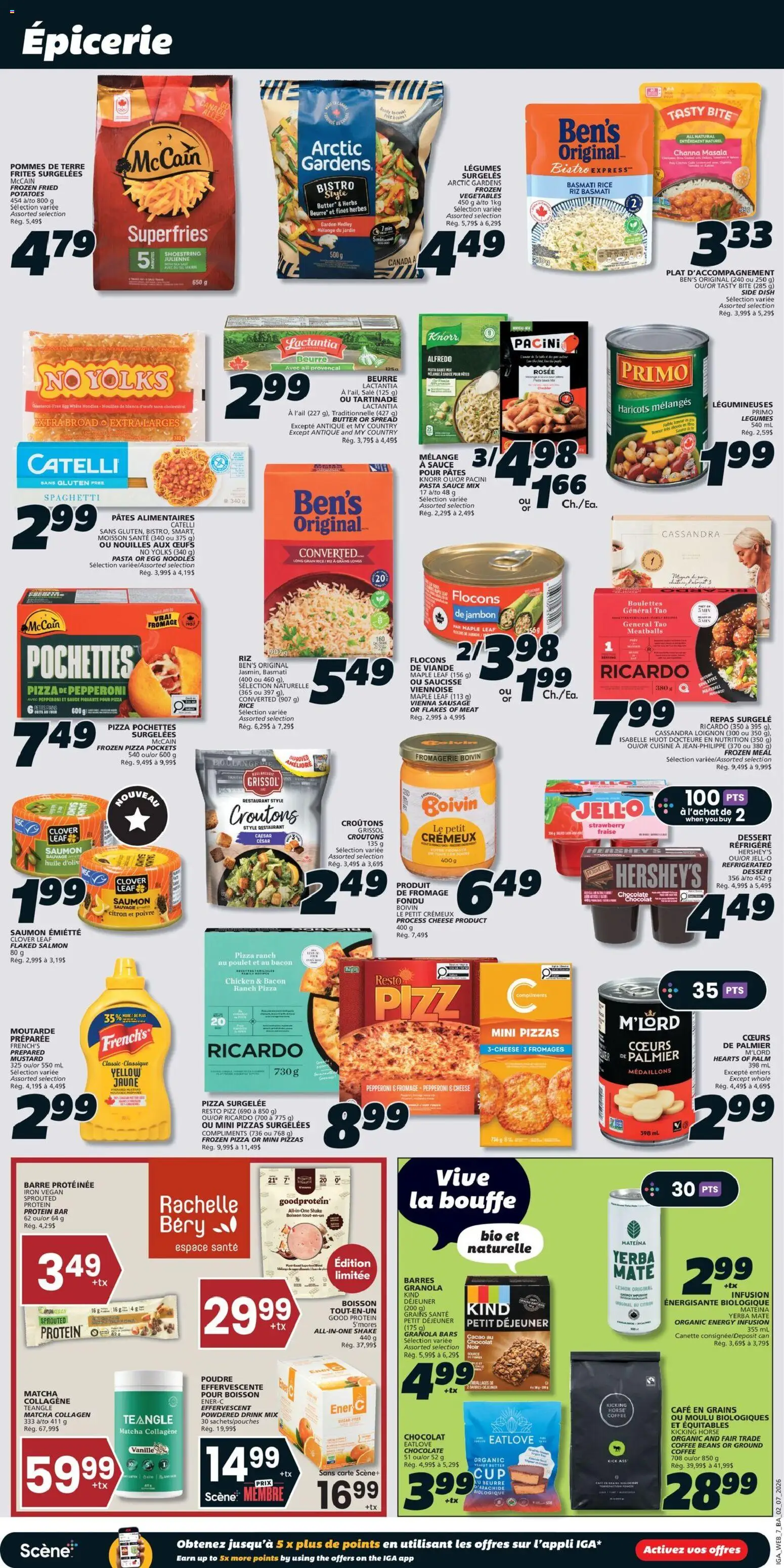 IGA flyer valid from Jul 2, 2026 | Page: 10 | Products: Noodles, Cheese, Coffee, Chicken