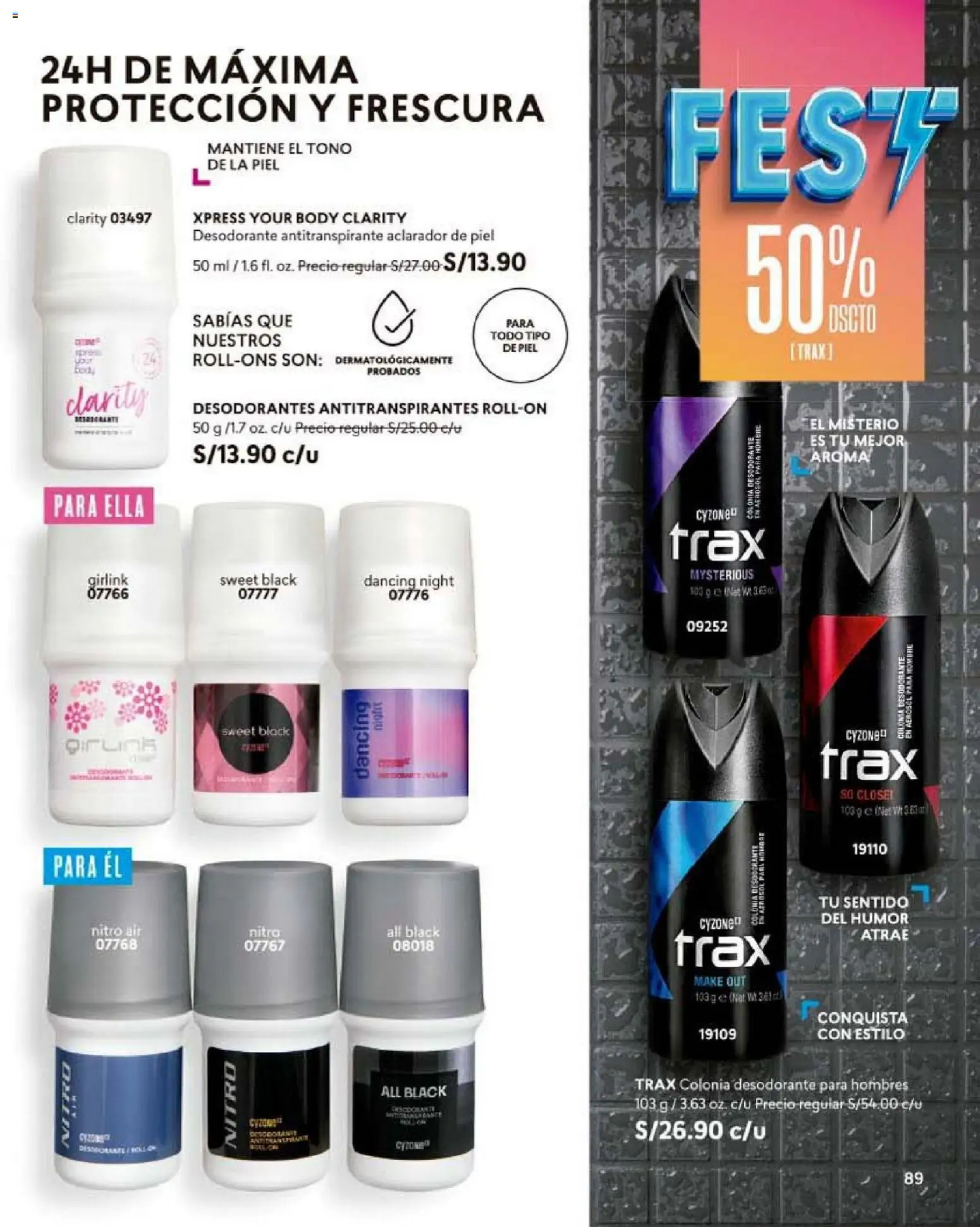 Catálogo CyZone válido desde 30.05.2026 | Página: 89 | Productos: Desodorante, Antitranspirante