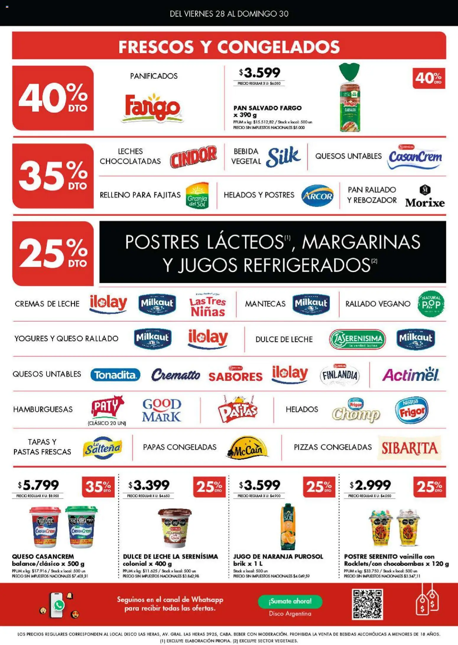 Disco ofertas │ válido desde el 27/08/2026 | Página: 4 | Productos: Vainilla, Queso rallado, Bebidas, Pan