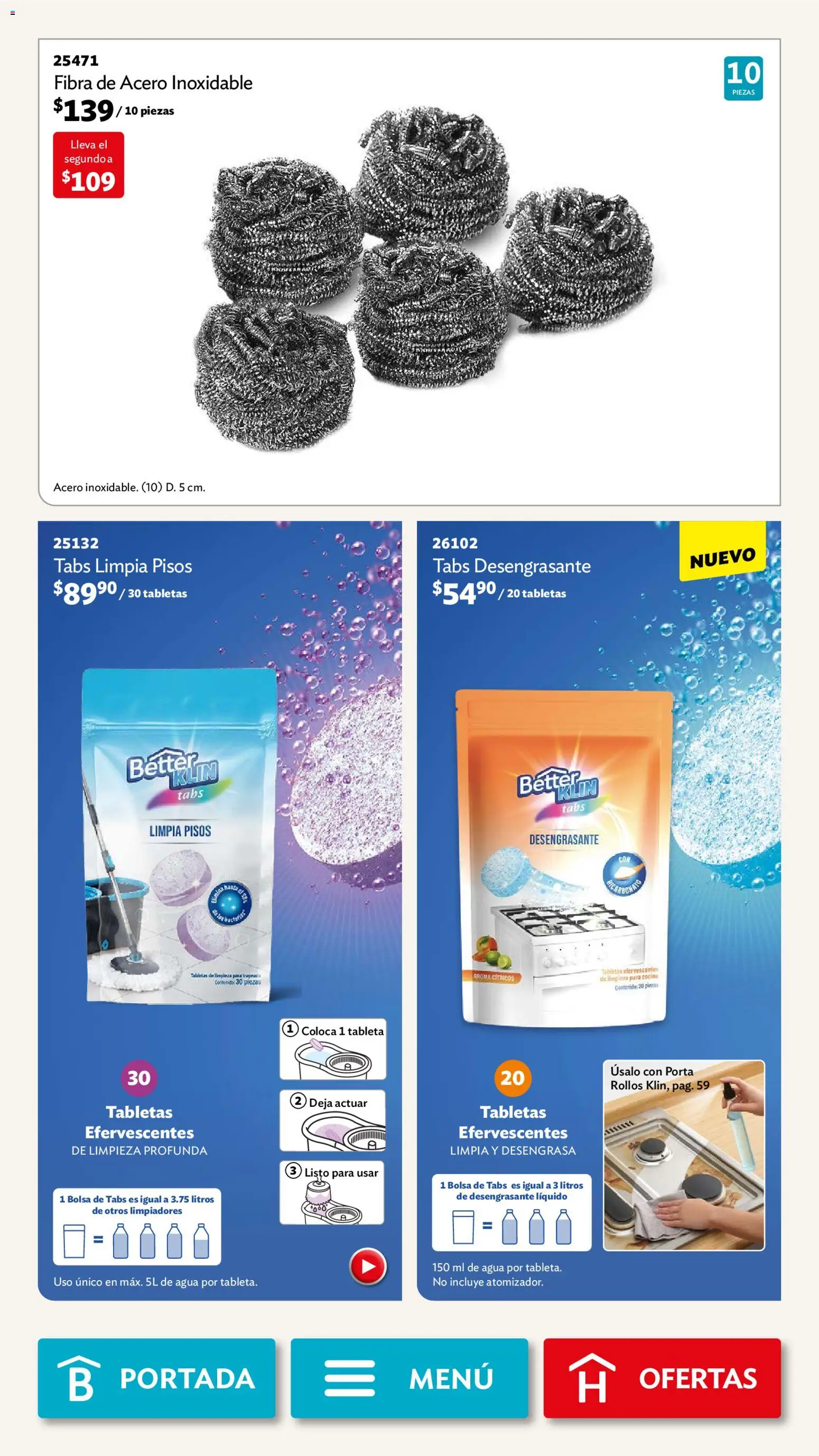 Nuevas ofertas de Betterware válidas en toda la República Mexicana desde el 02/02/2026. ¡Encuentra las mejores ofertas en Betterware campaña 2 2026! | Página: 110 | Productos: Bolsa, Agua, Tabletas efervescentes, Cítricos