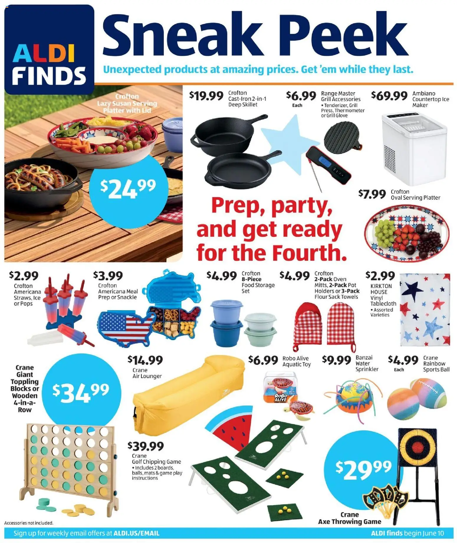 Aldi In Store Ad - valid from 10.06.2026 | Page: 1 | Products: Skillet, Water, Oven, Thermometer