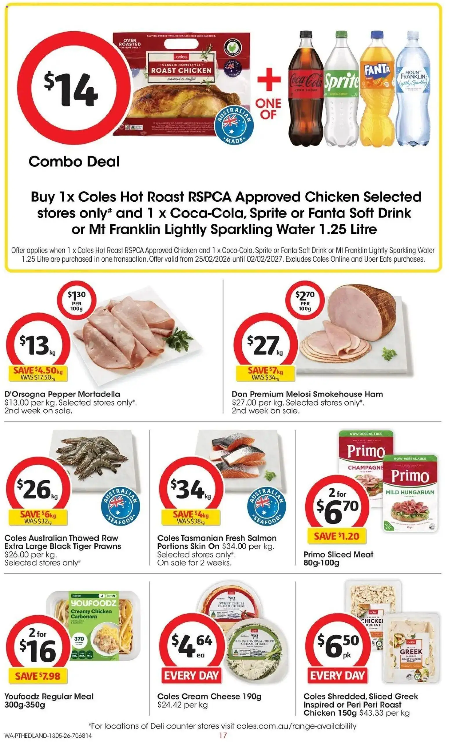 Coles catalogue - valid from 13.05.2026 | Page: 17 | Products: Prawns, Cream, Salmon, Chilli