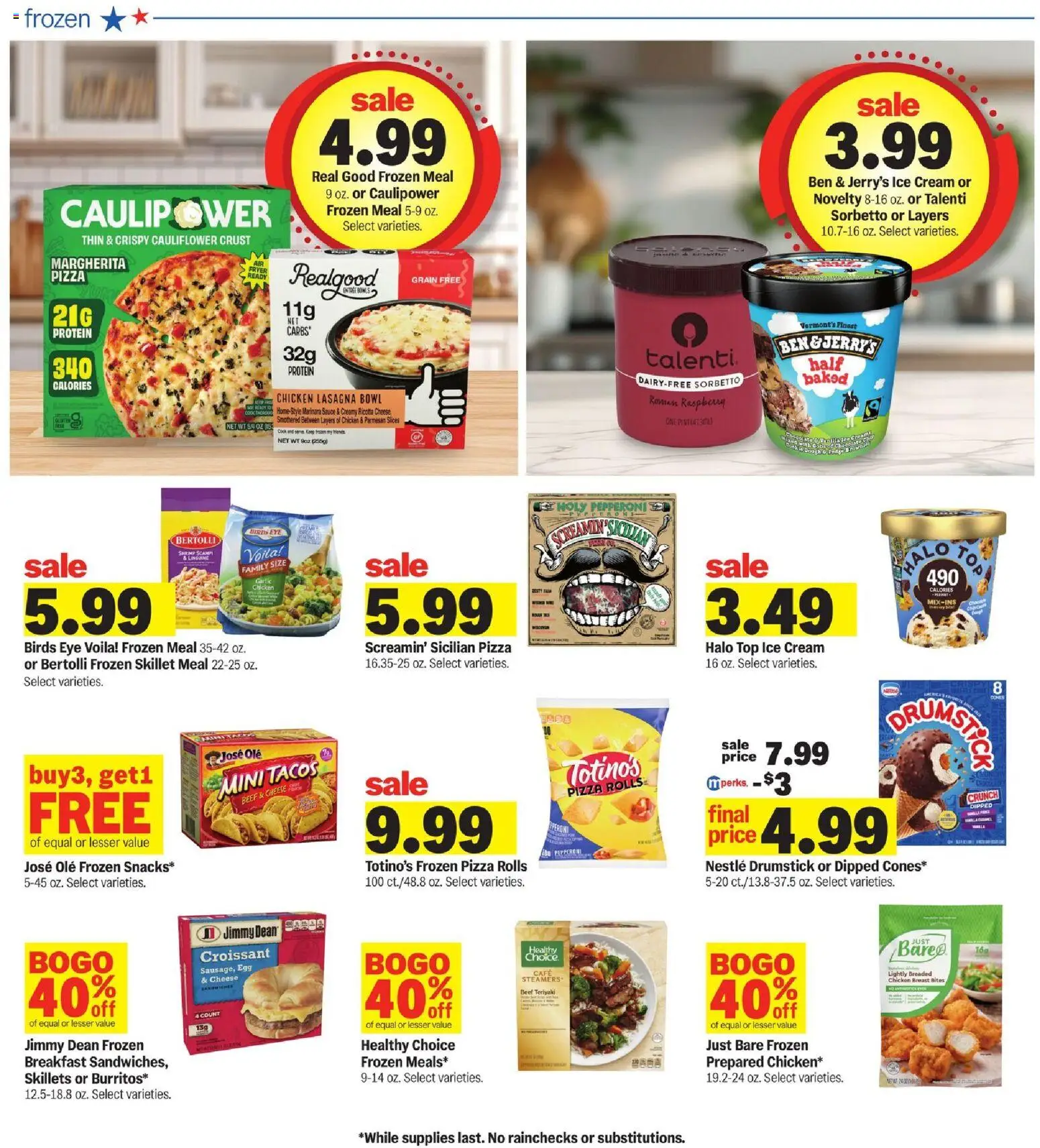 Meijer Weekly Ad - valid from 07/15/2026 | Page: 8 | Products: Protein, Ricotta, Frozen pizza, Ben & Jerry’s ice cream