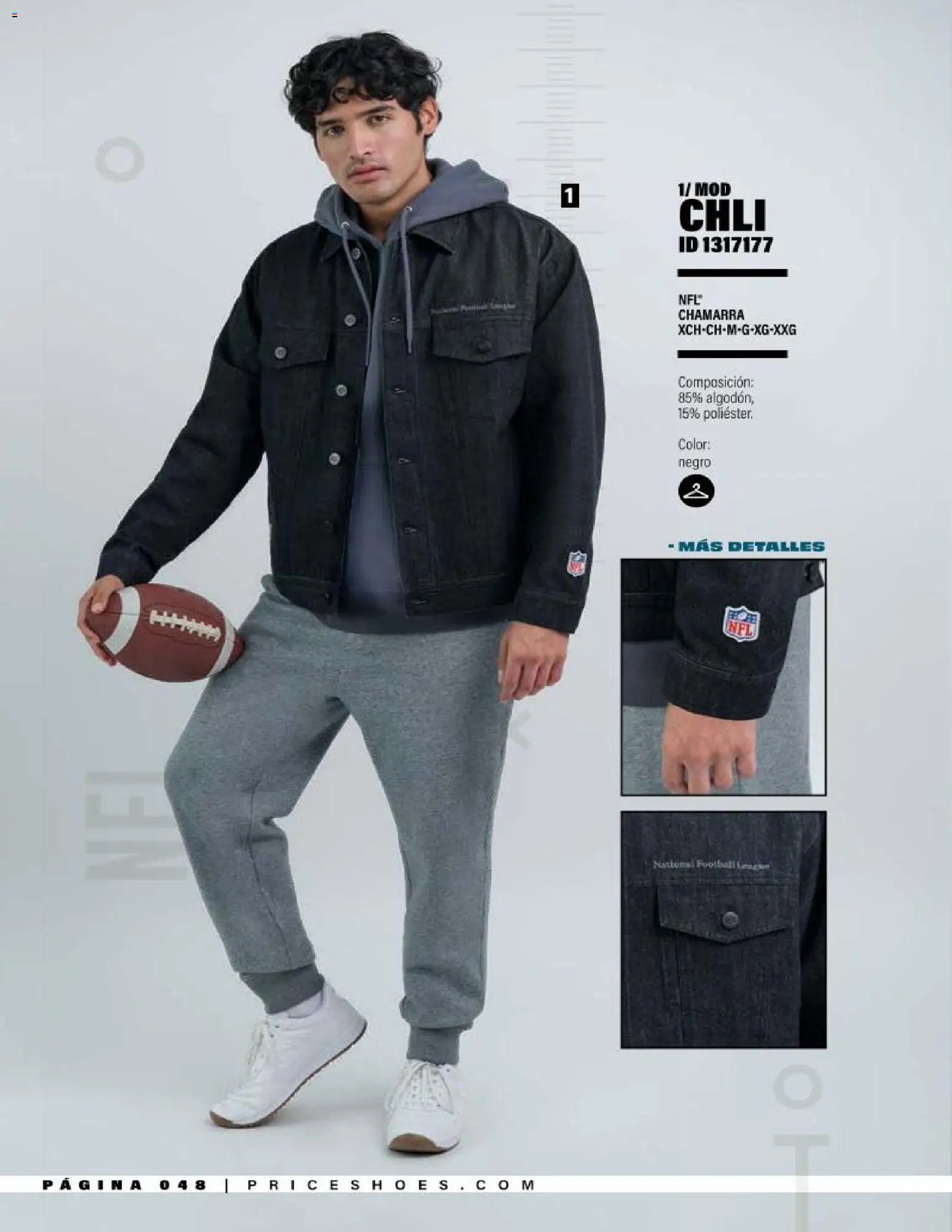 Nuevas ofertas de Price Shoes válidas en toda la República Mexicana desde el 01/09/2026. ¡Encuentra las mejores ofertas en Price Shoes catálogo NFL! | Página: 48 | Productos: Chamarra