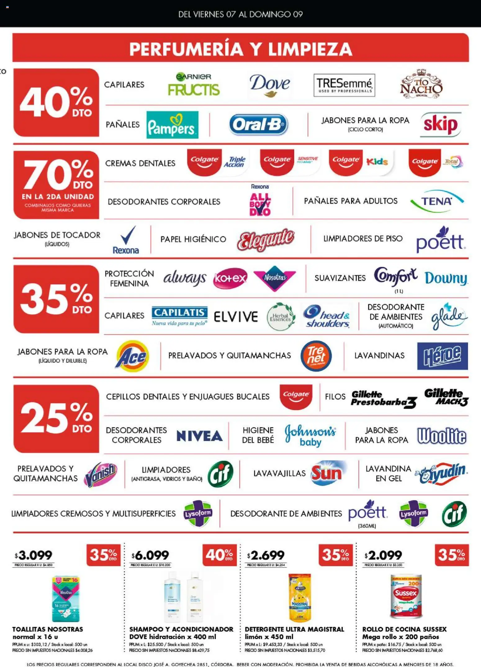 Disco - Ofertas Córdoba │ válido desde el 07/08/2026 | Página: 6 | Productos: Papel higiénico, Acondicionador, Detergente, Pañales