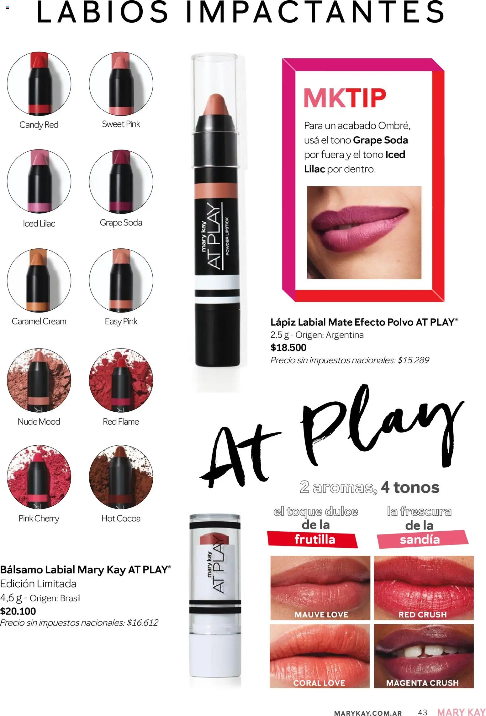 Mary Kay catálogo │ válido desde el 01/08/2026 | Página: 43 | Productos: Frutilla, Sandía, Soda, Bálsamo