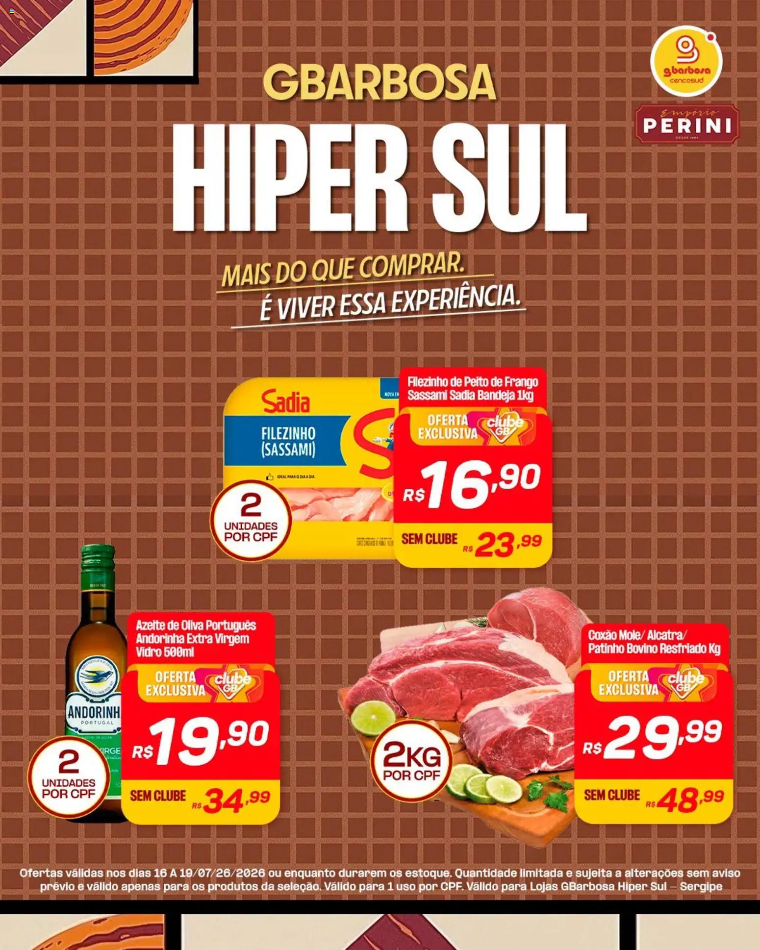 Gbarbosa Folheto - válido de 16/07/2026 | Página: 5 | Produtos: Bandeja, Frango, Azeite, Peito de frango